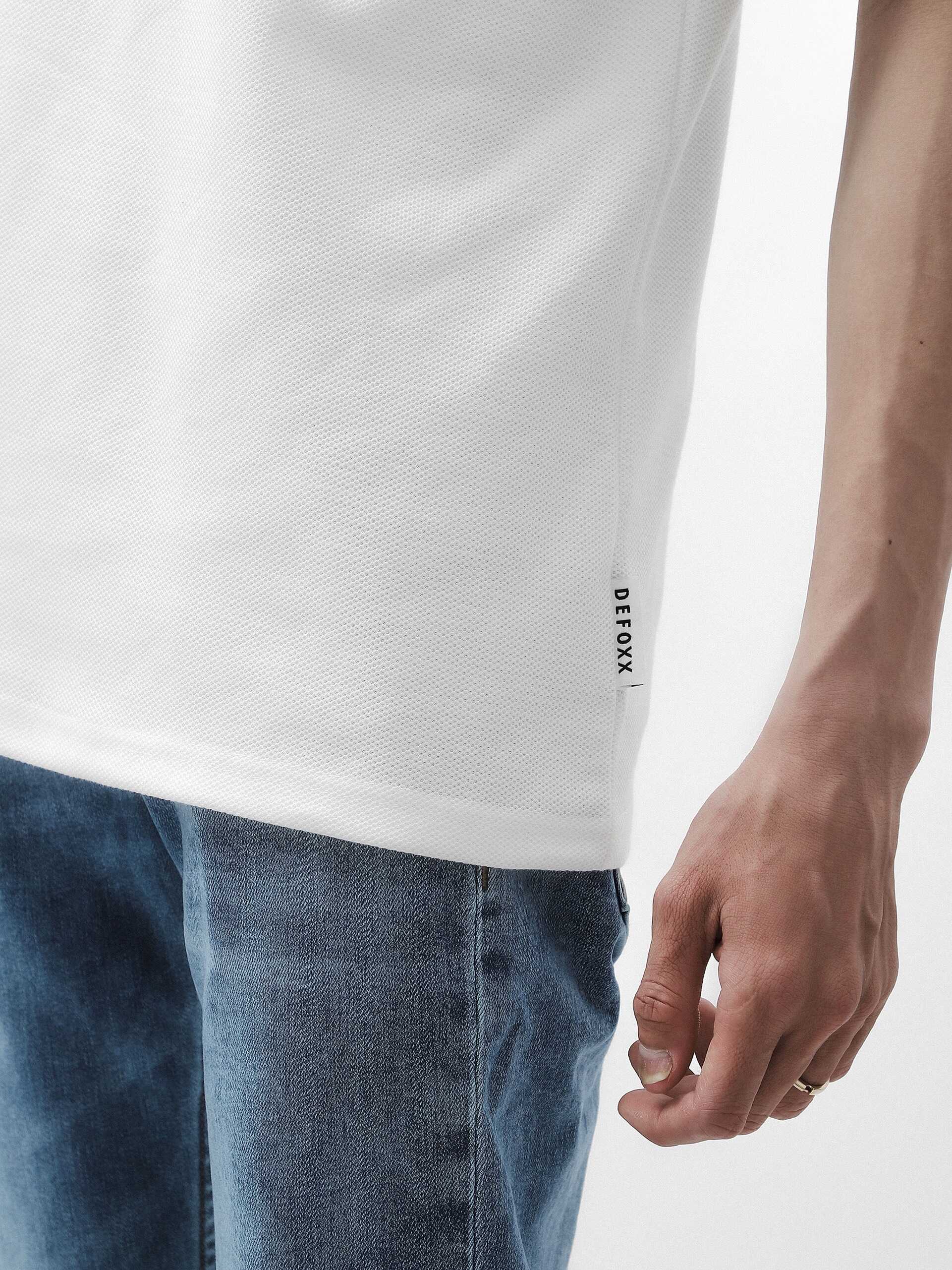 ÁO POLO DEFOXX CỔ DỆT LOGO ĐÚC