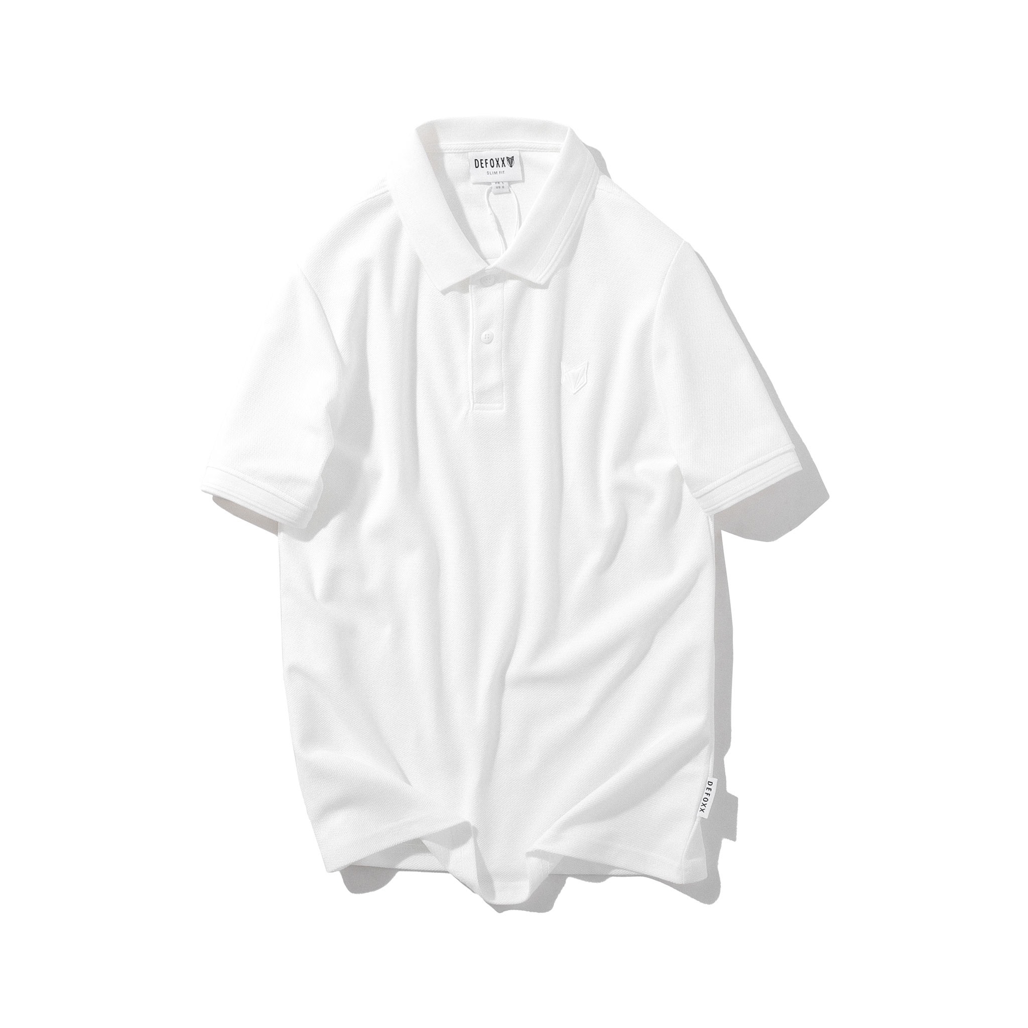 ÁO POLO DEFOXX CỔ DỆT LOGO ĐÚC