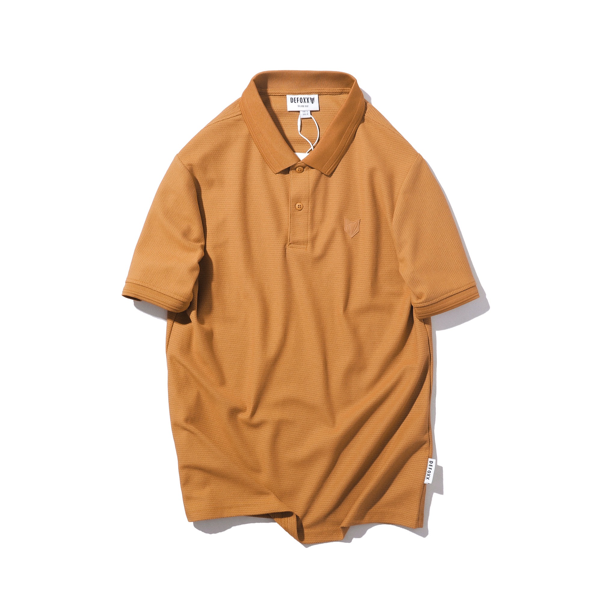 ÁO POLO DEFOXX CỔ DỆT LOGO ĐÚC