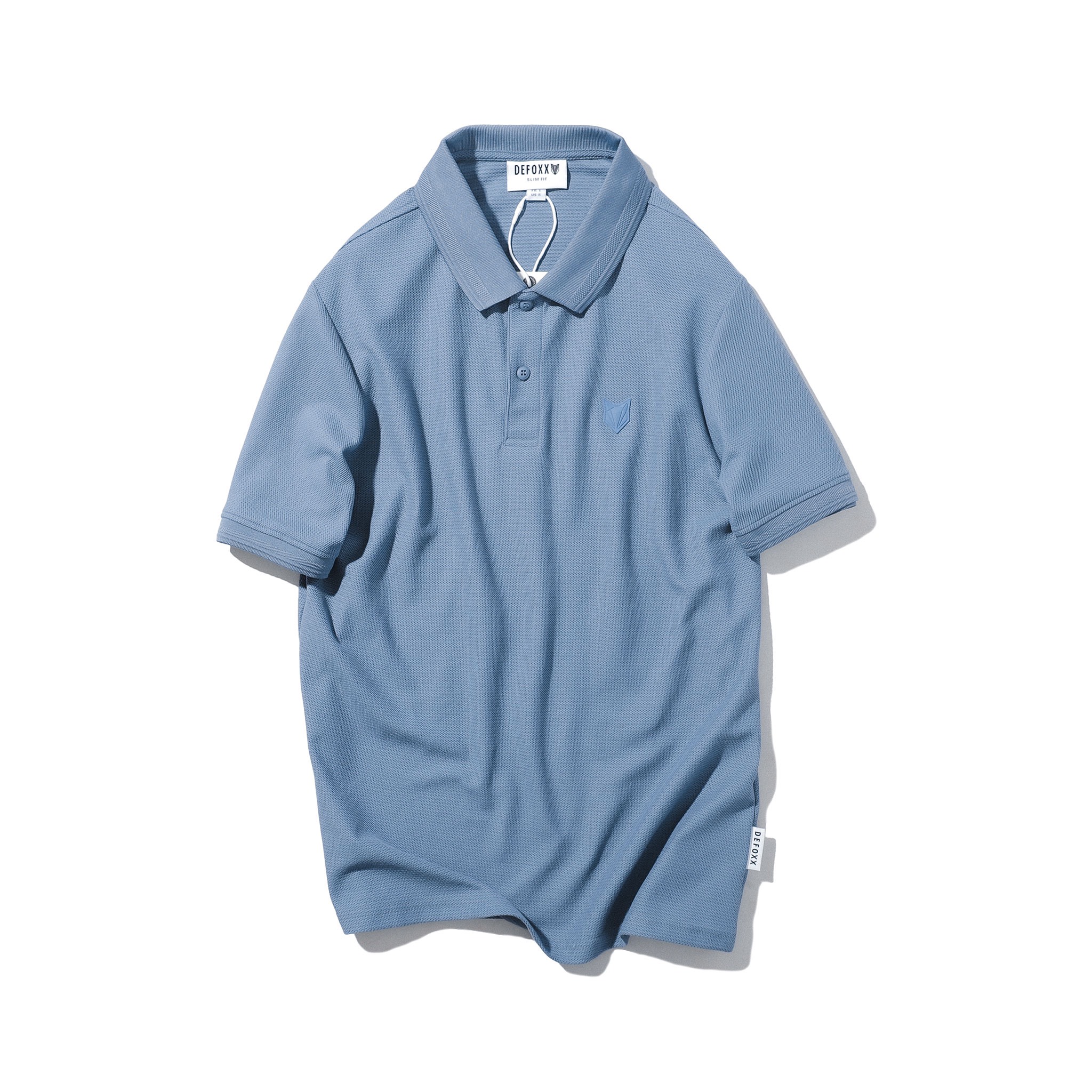 ÁO POLO DEFOXX CỔ DỆT LOGO ĐÚC