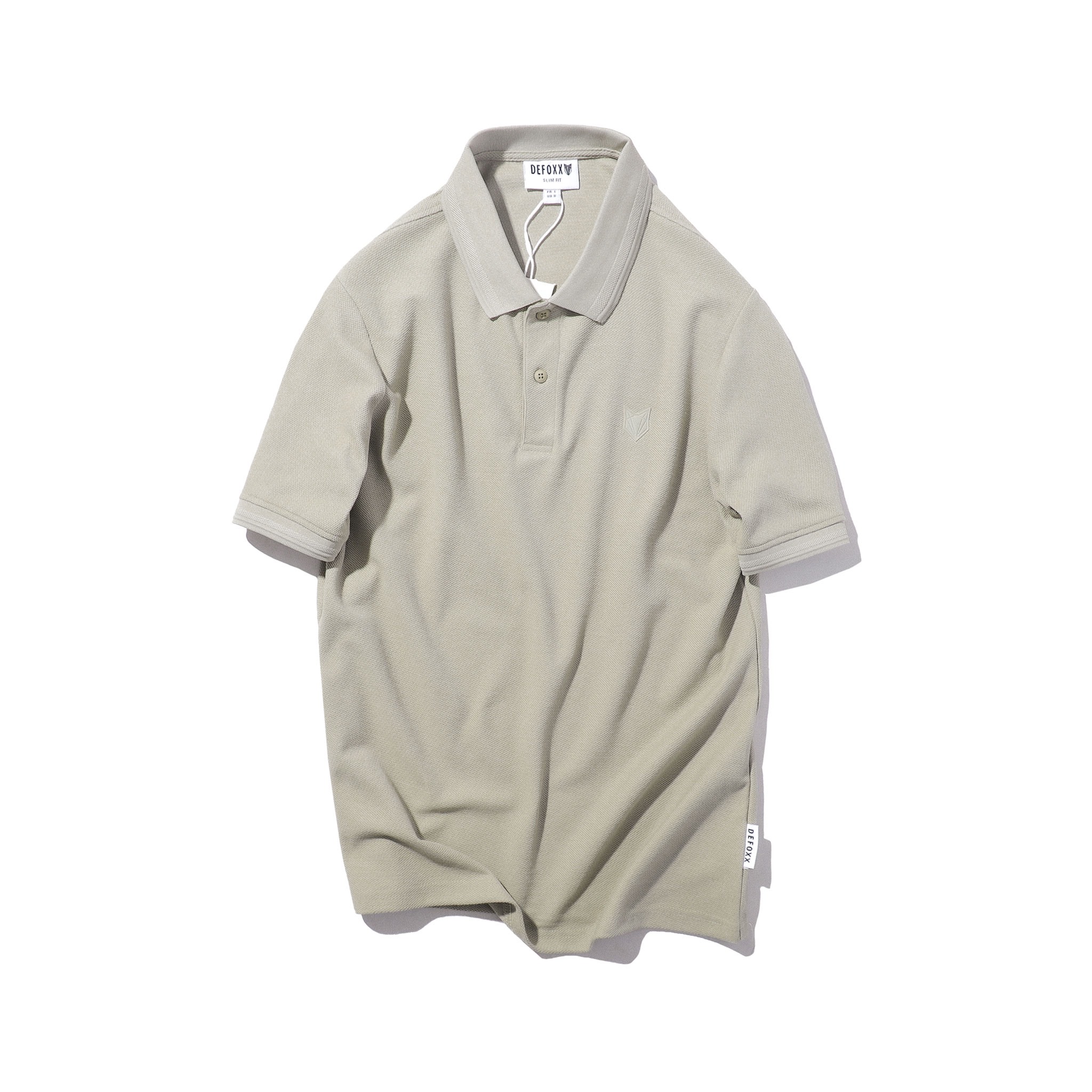 ÁO POLO DEFOXX CỔ DỆT LOGO ĐÚC