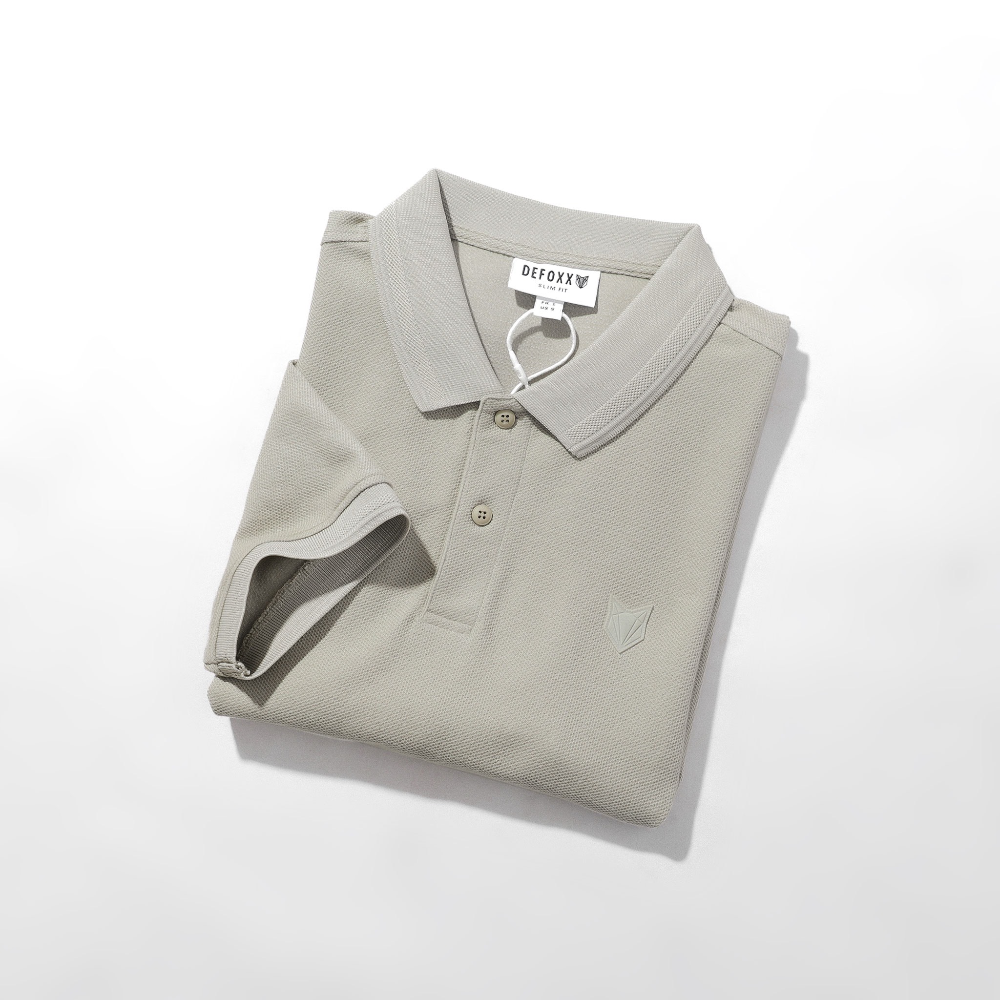 ÁO POLO DEFOXX CỔ DỆT LOGO ĐÚC