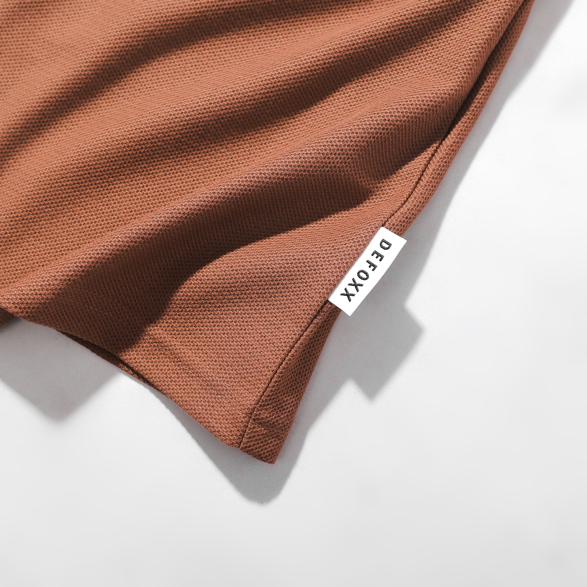 ÁO POLO DEFOXX CỔ DỆT LOGO ĐÚC