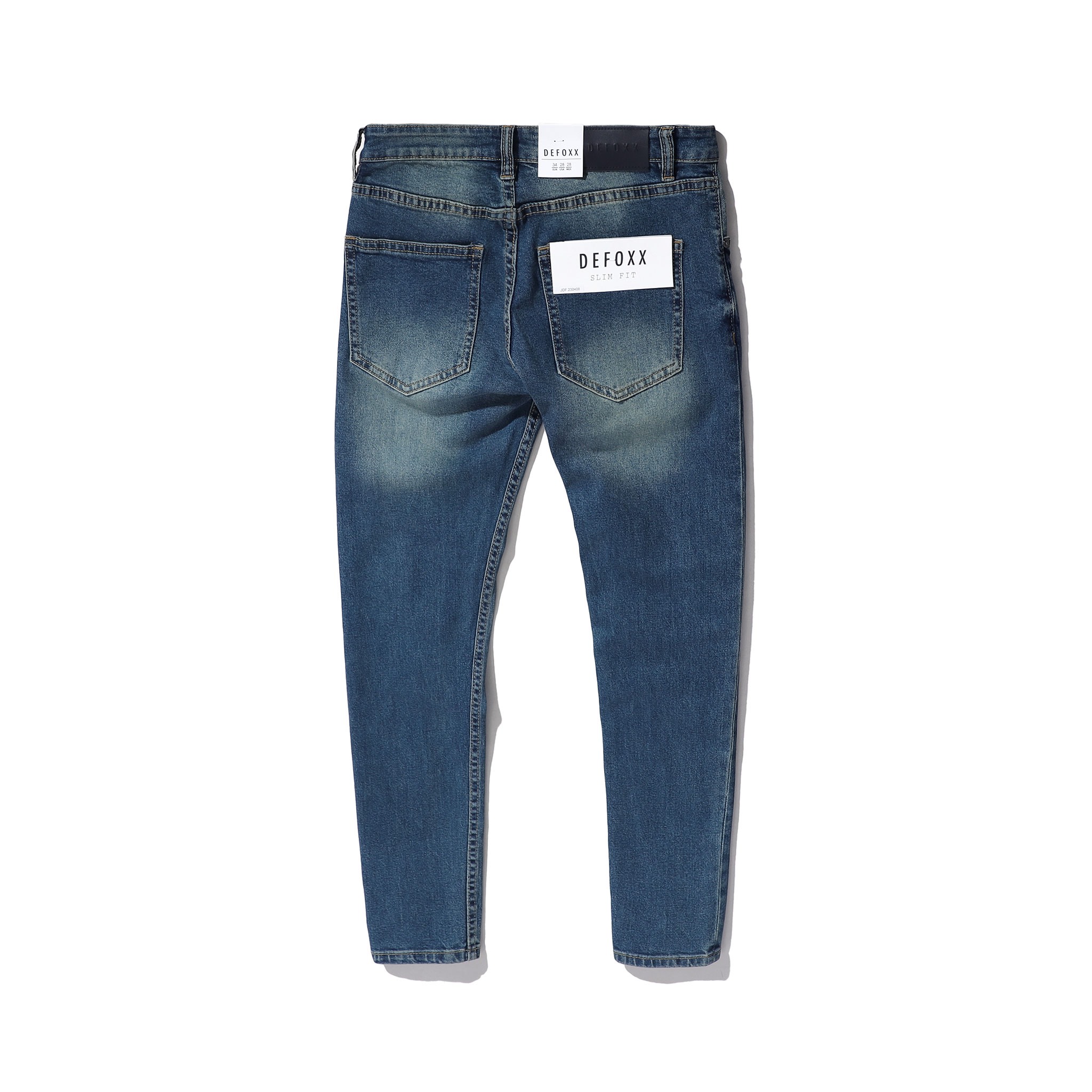 QUẦN JEANS DEFOXX XANH DƠ WASH RÁCH