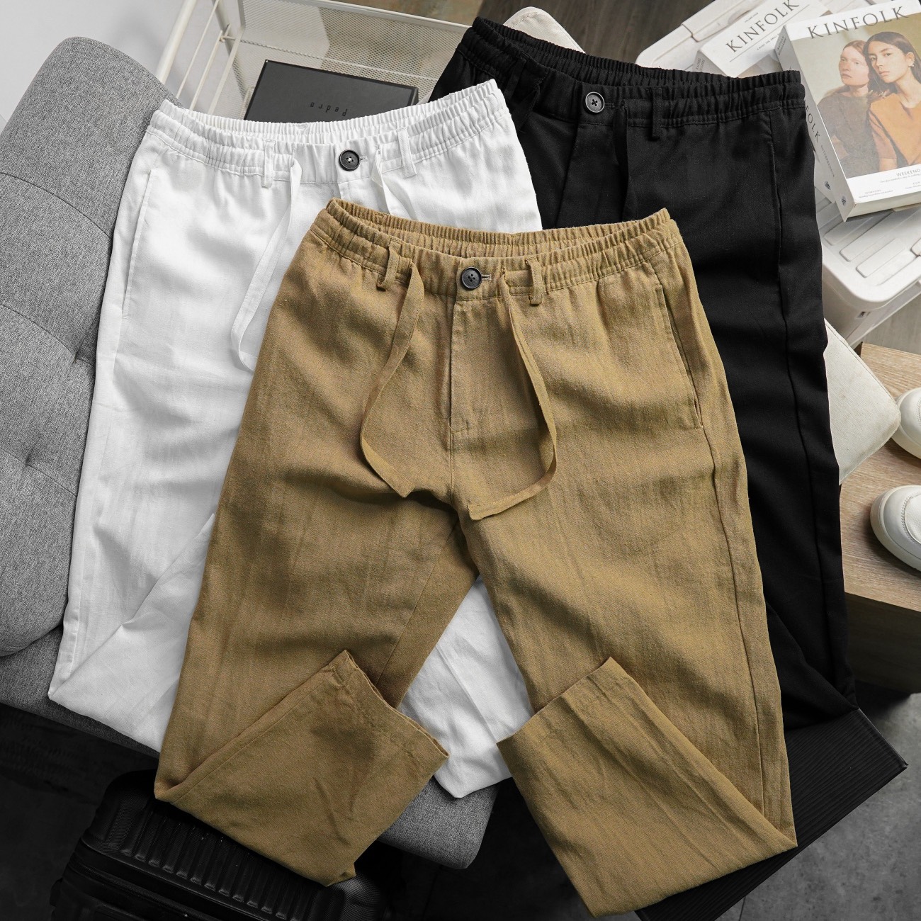 QUẦN DÀI ĐŨI LINEN KAF