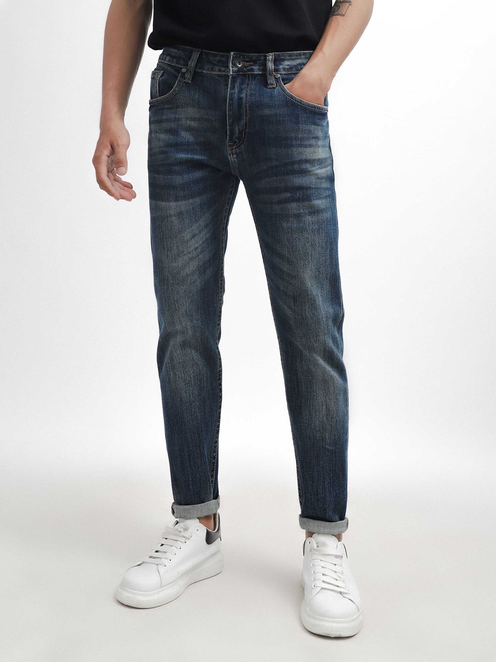 QUẦN JEANS DEFOXX XANH ĐẬM WASH