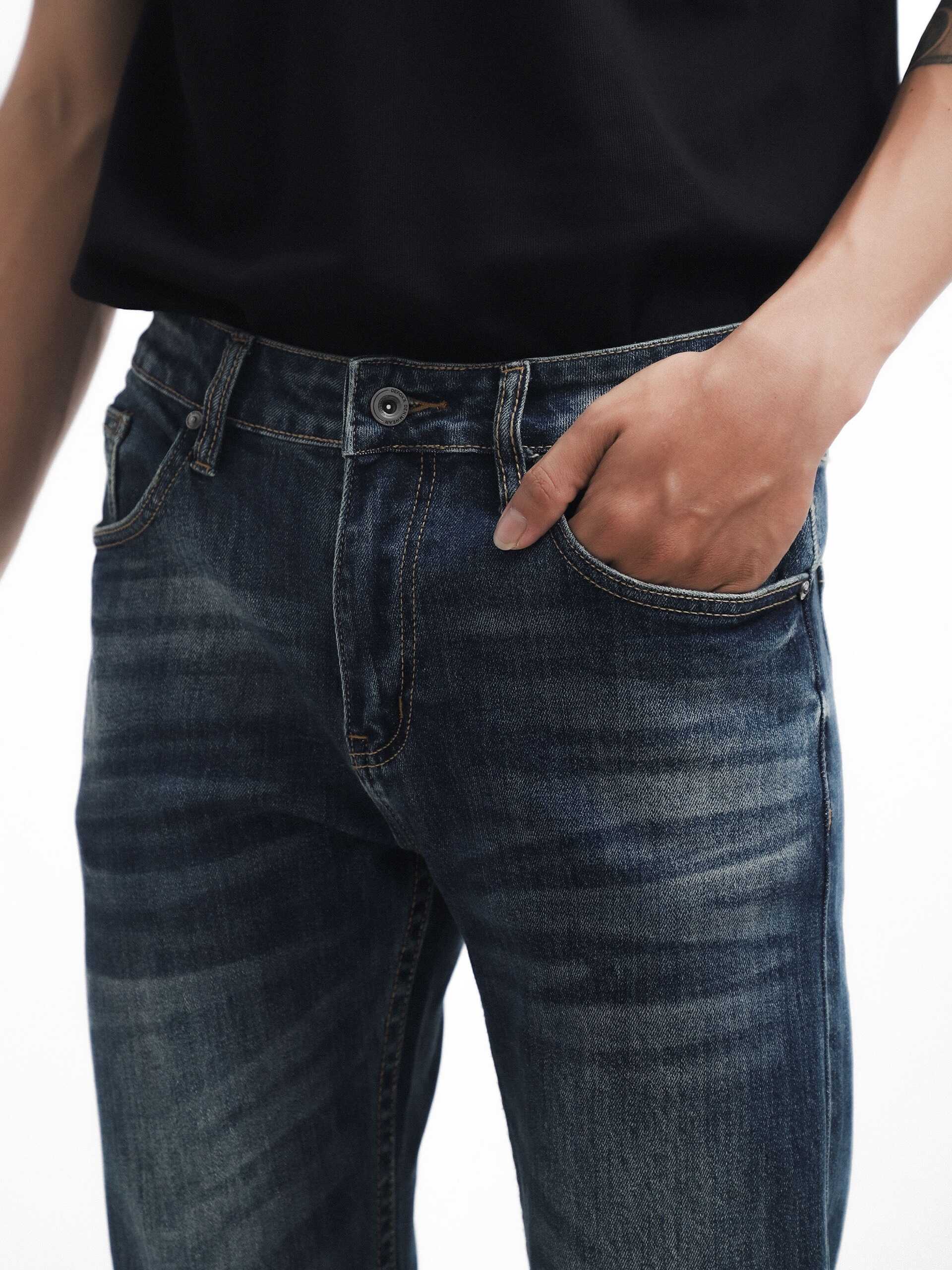 QUẦN JEANS DEFOXX XANH ĐẬM WASH
