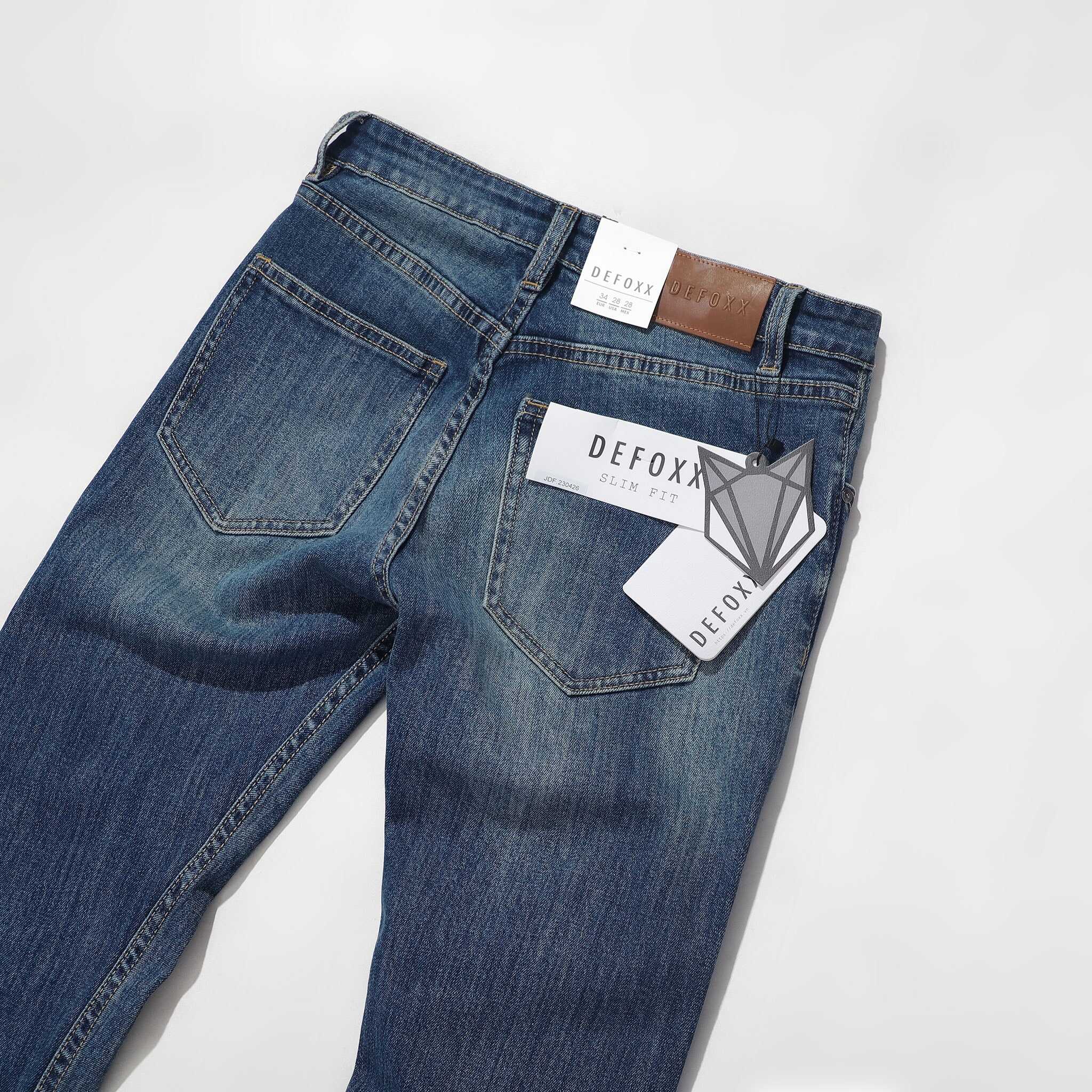 QUẦN JEANS DEFOXX XANH ĐẬM WASH