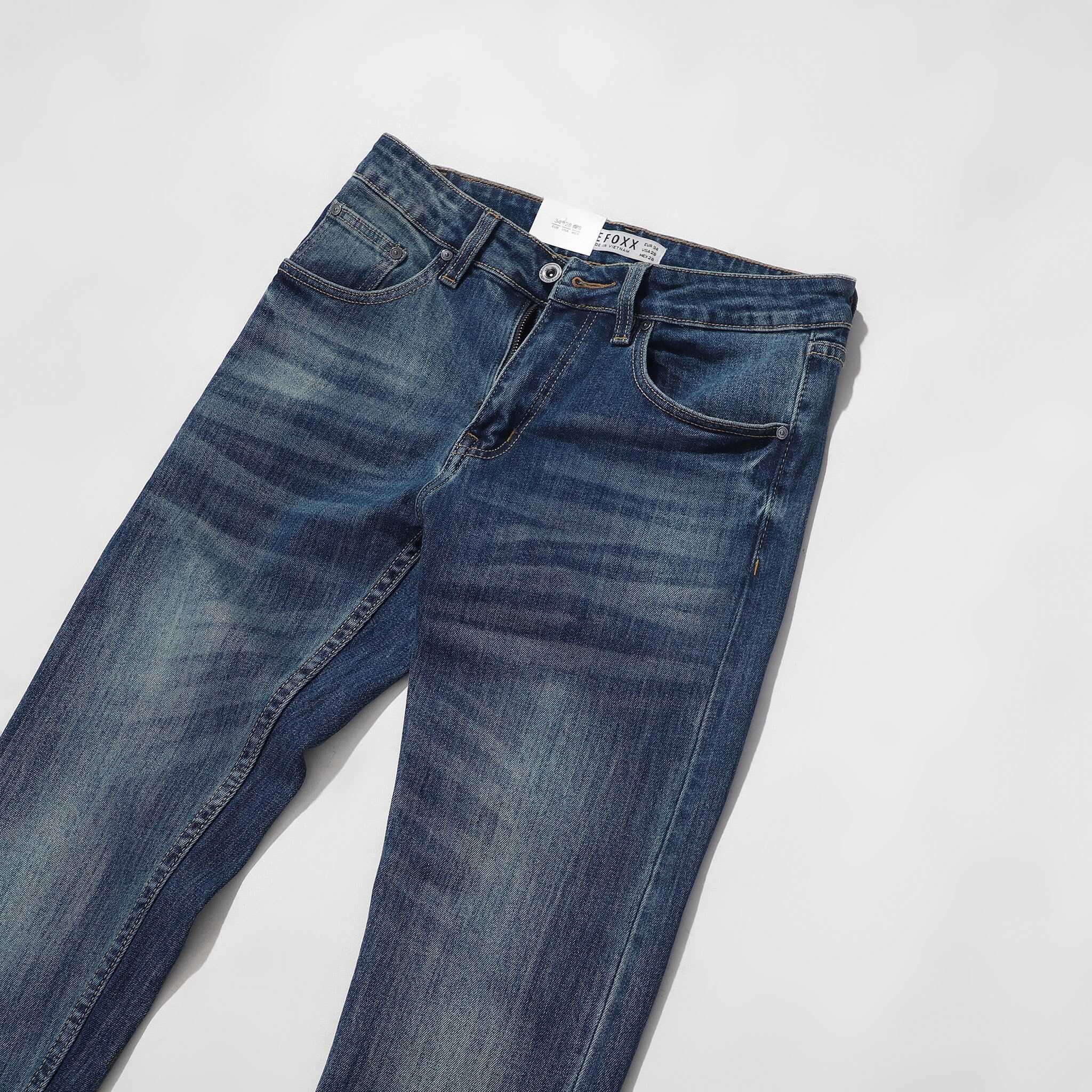 QUẦN JEANS DEFOXX XANH ĐẬM WASH