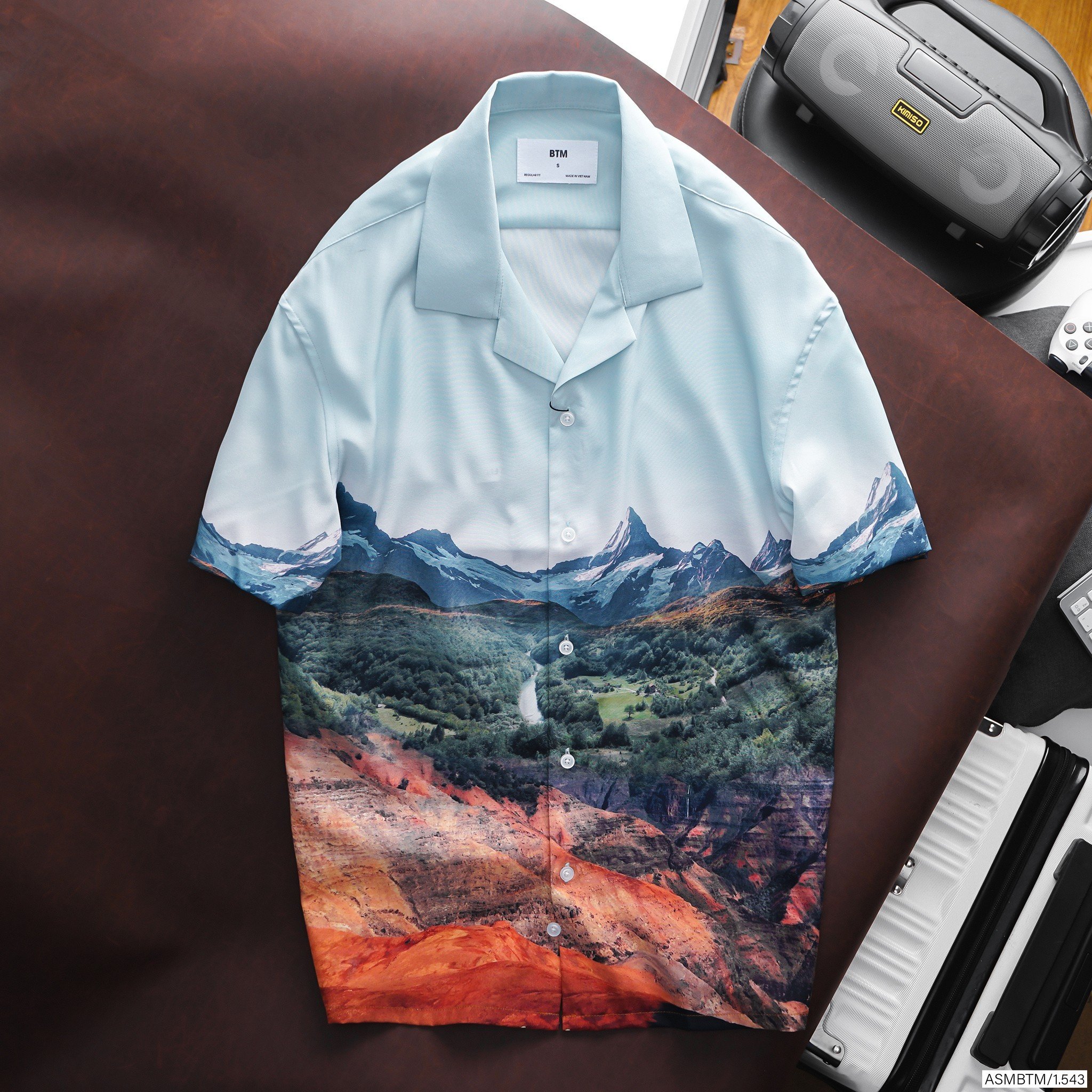 ÁO SƠ MI HỌA TIẾT NGẮN TAY BTM