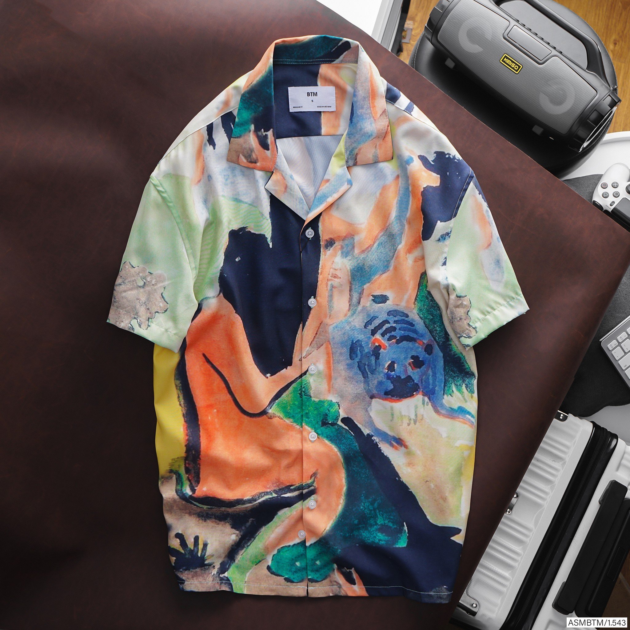 ÁO SƠ MI HỌA TIẾT NGẮN TAY BTM