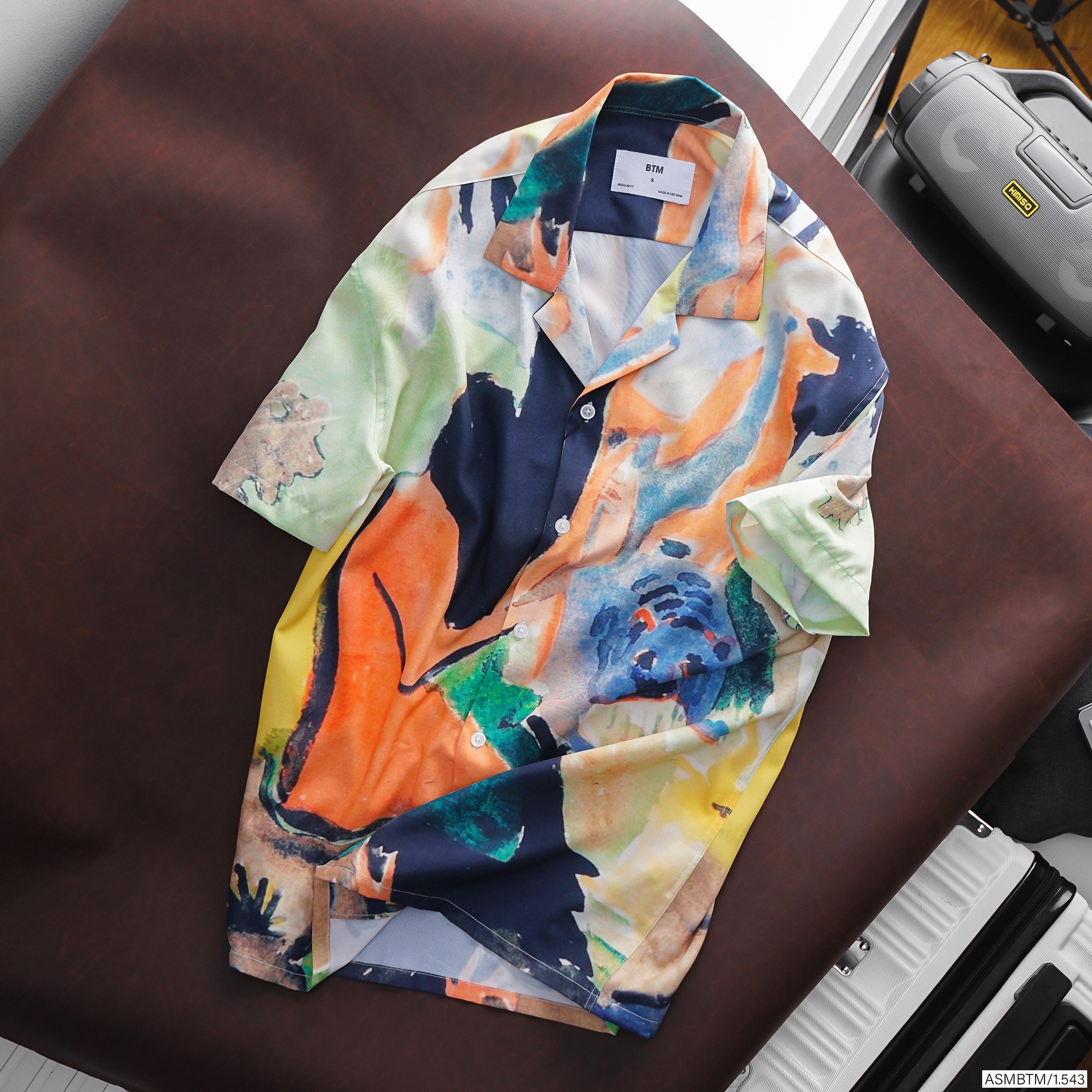 ÁO SƠ MI HỌA TIẾT NGẮN TAY BTM