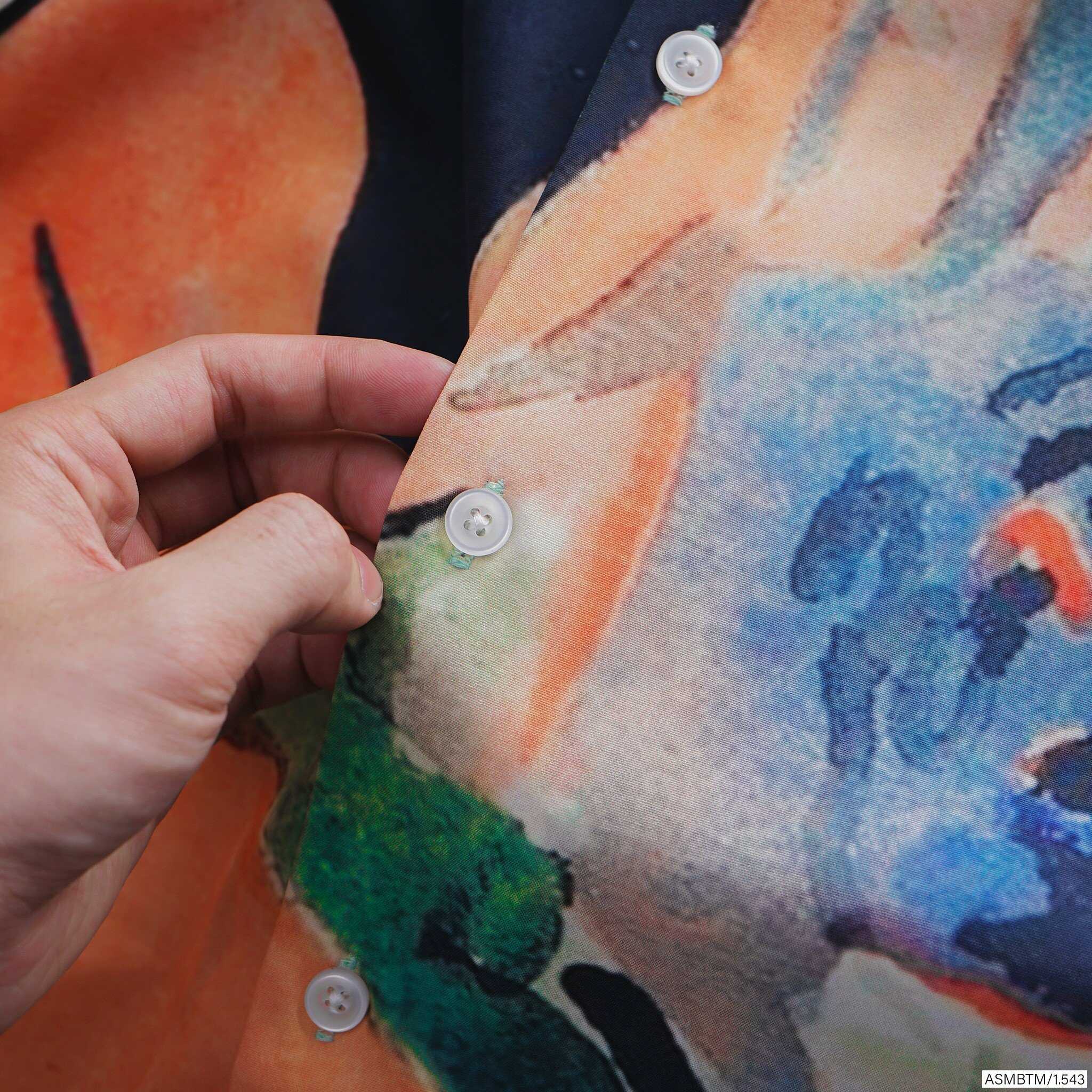 ÁO SƠ MI HỌA TIẾT NGẮN TAY BTM