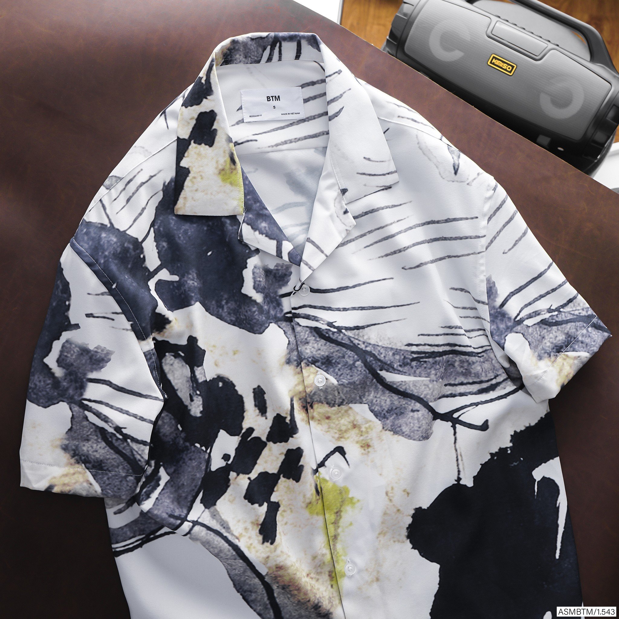 ÁO SƠ MI HỌA TIẾT NGẮN TAY BTM