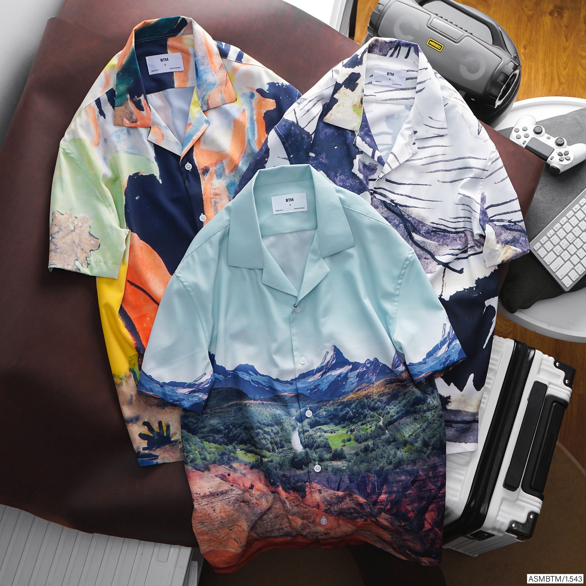 ÁO SƠ MI HỌA TIẾT NGẮN TAY BTM