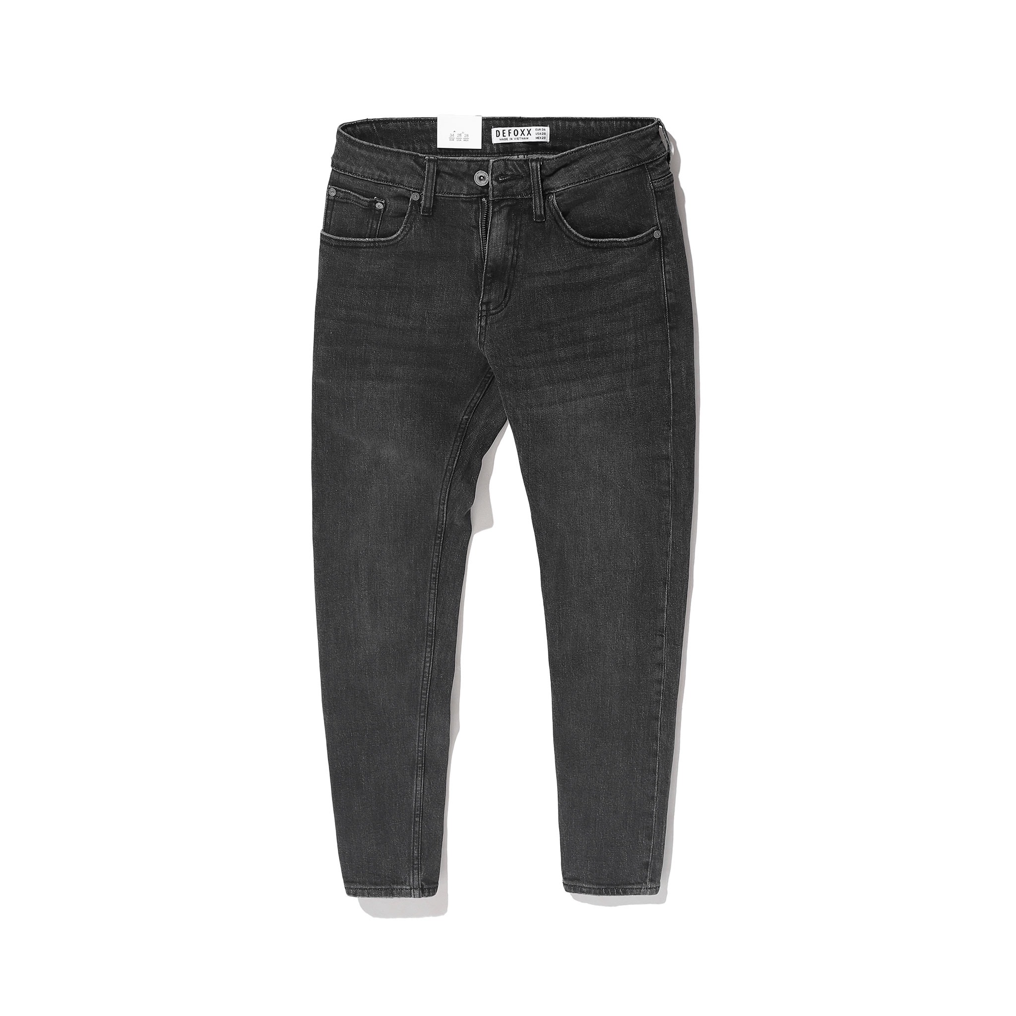 QUẦN JEANS DEFOXX XÁM ĐEN WASH 2