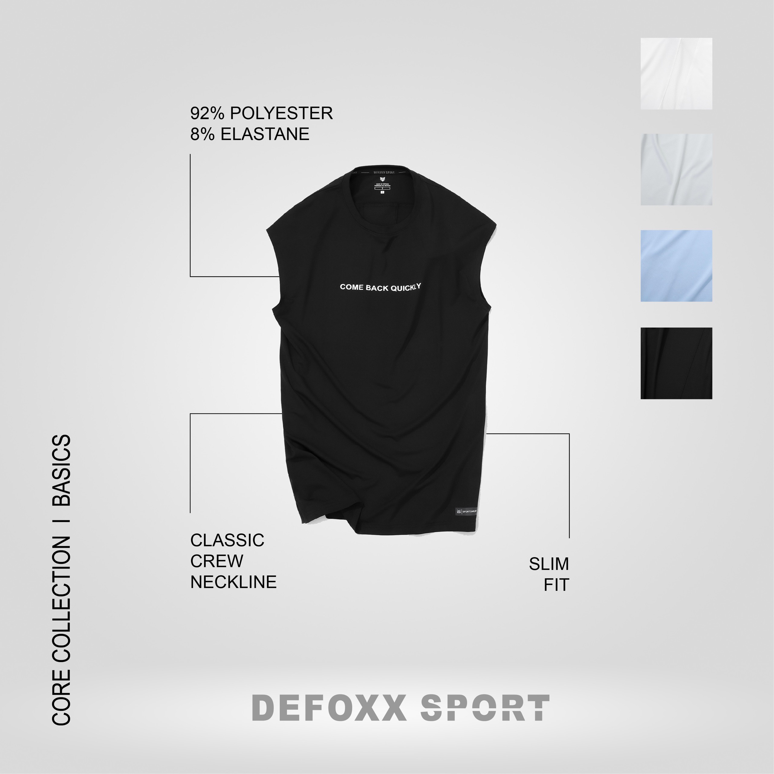 ÁO TANK TOP DEFOXX SPORT PHỐI LƯỚI