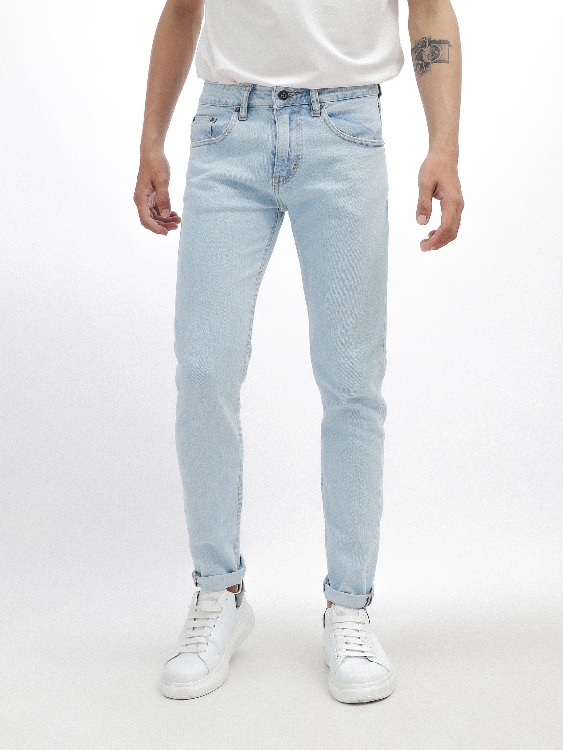QUẦN JEANS DEFOXX XANH TRẮNG