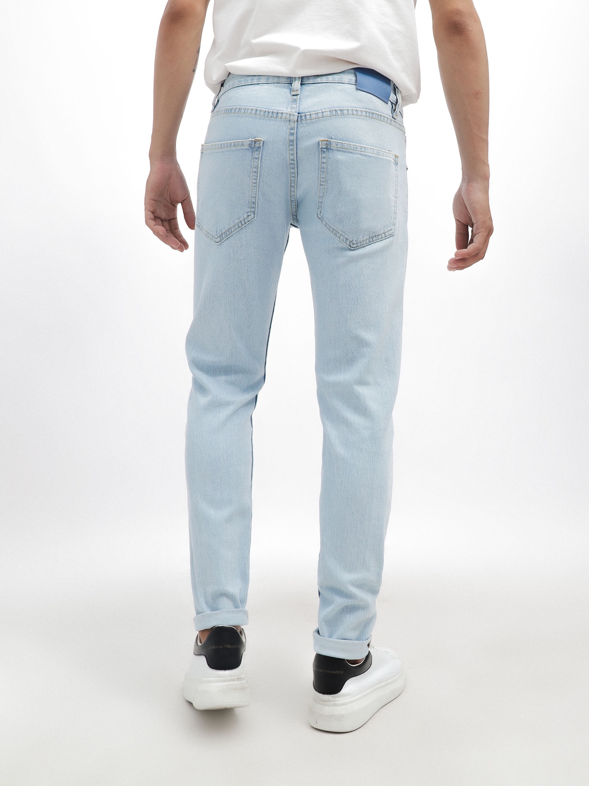 QUẦN JEANS DEFOXX XANH TRẮNG