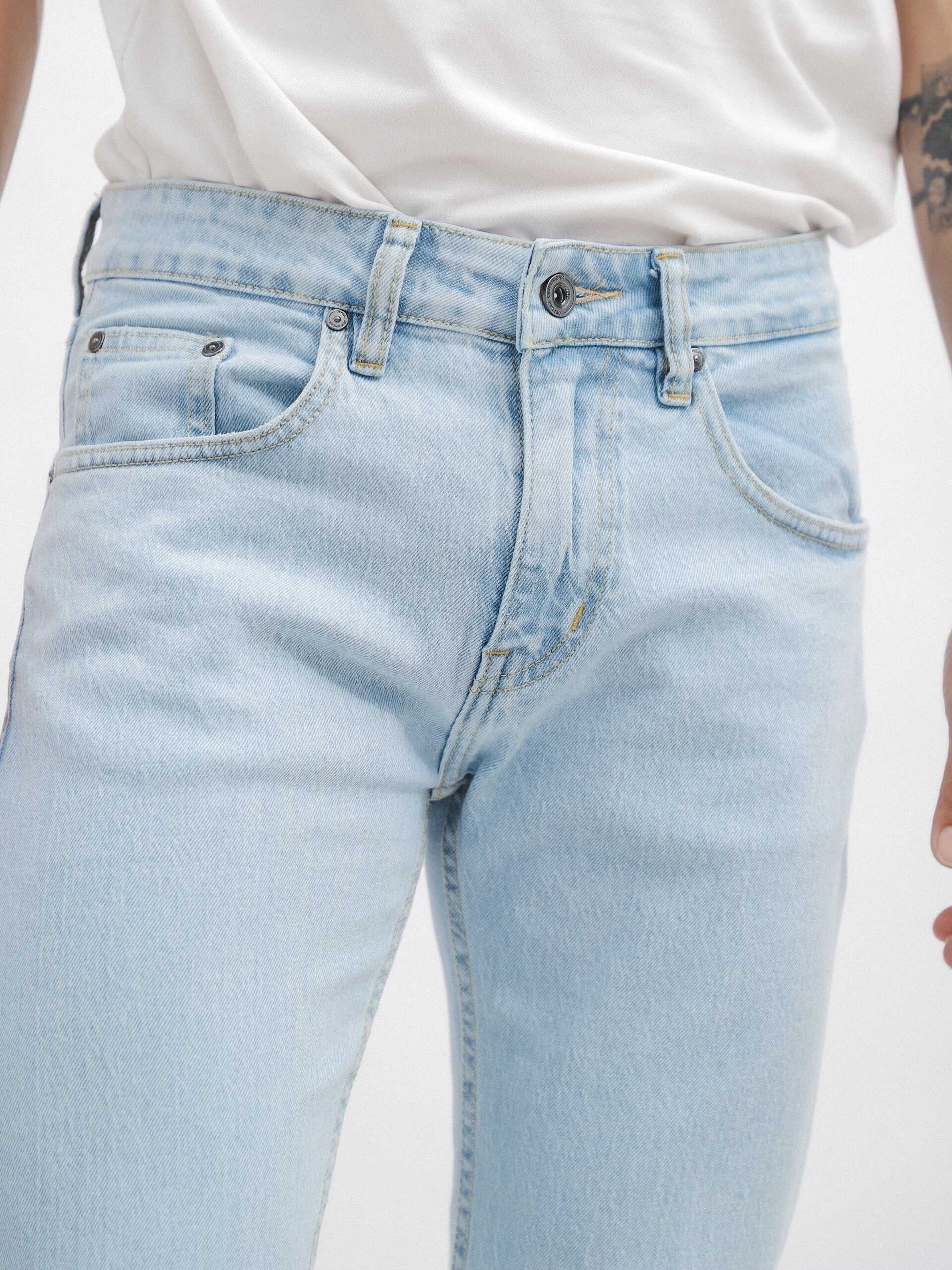 QUẦN JEANS DEFOXX XANH TRẮNG