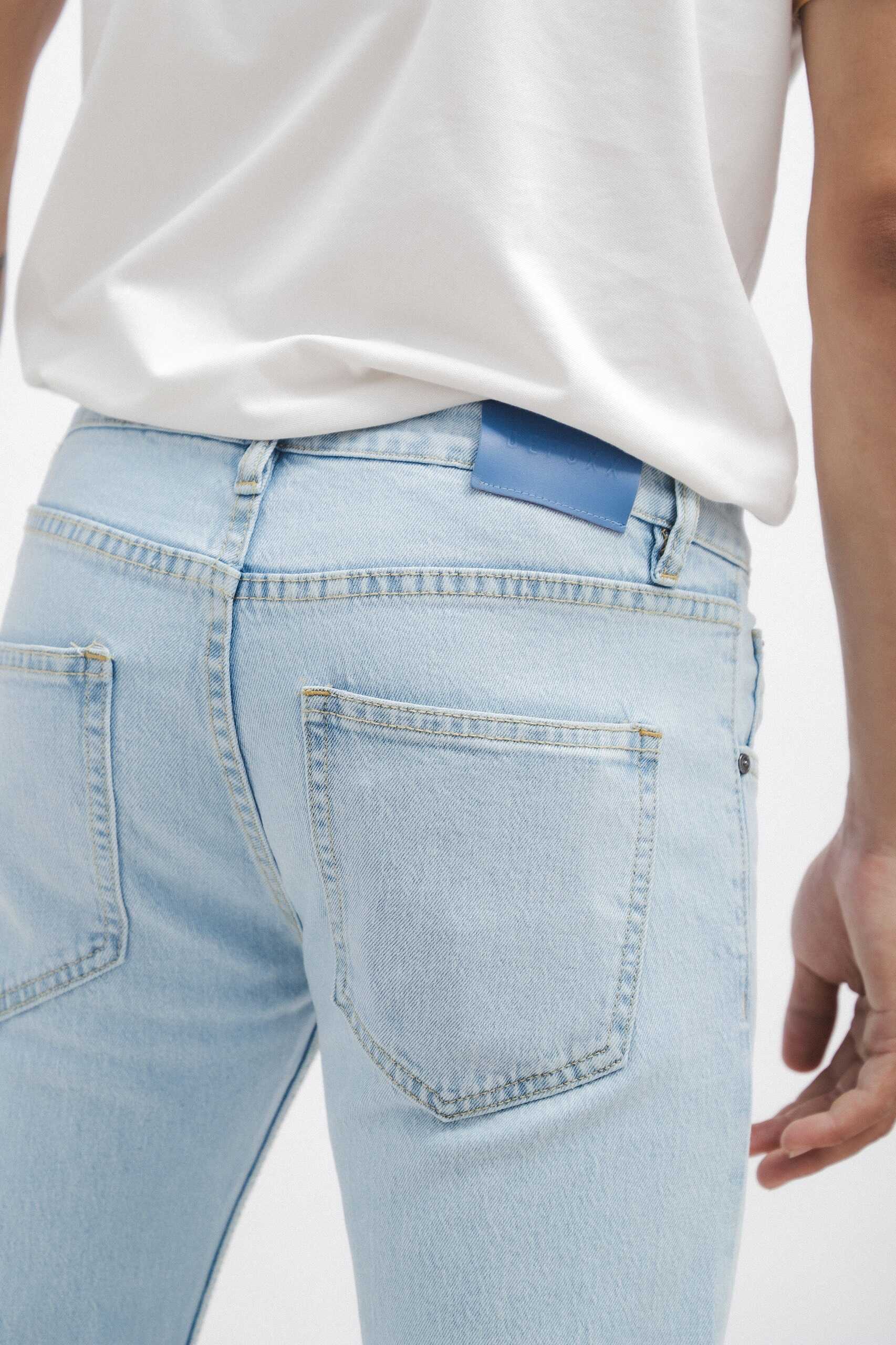 QUẦN JEANS DEFOXX XANH TRẮNG