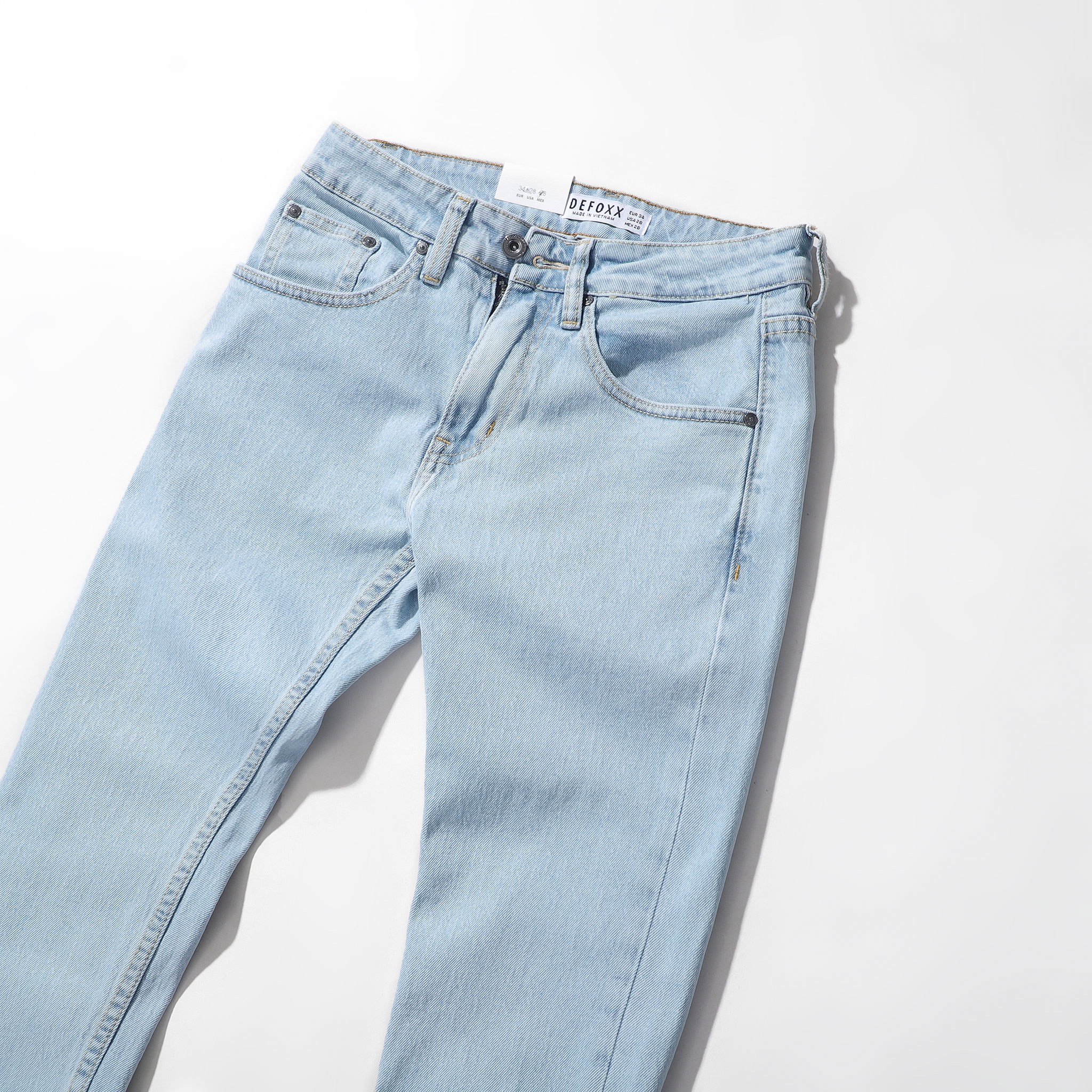QUẦN JEANS DEFOXX XANH TRẮNG