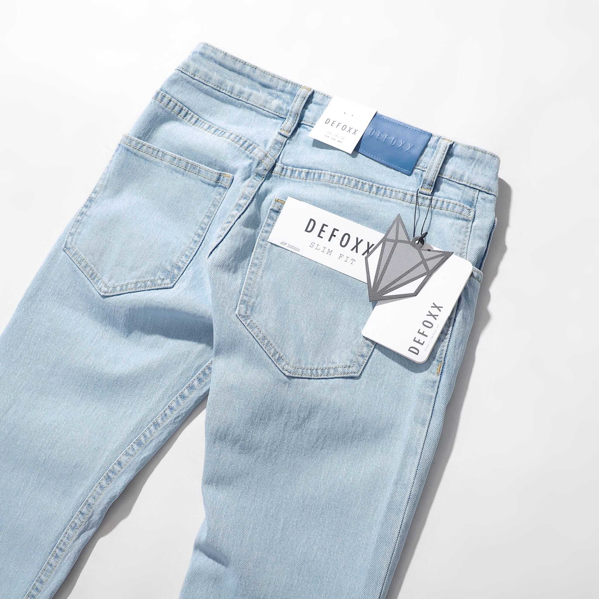 QUẦN JEANS DEFOXX XANH TRẮNG