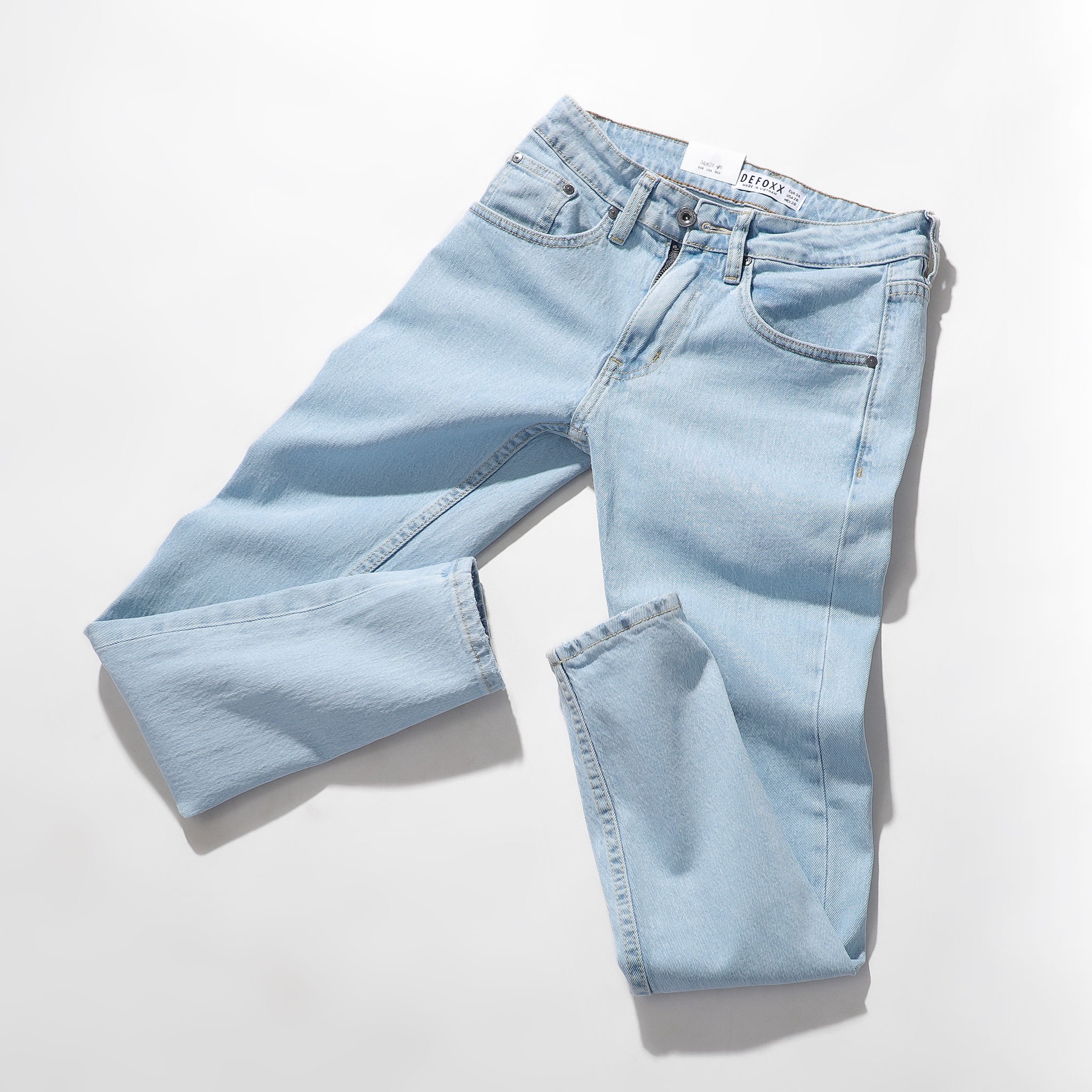 QUẦN JEANS DEFOXX XANH TRẮNG