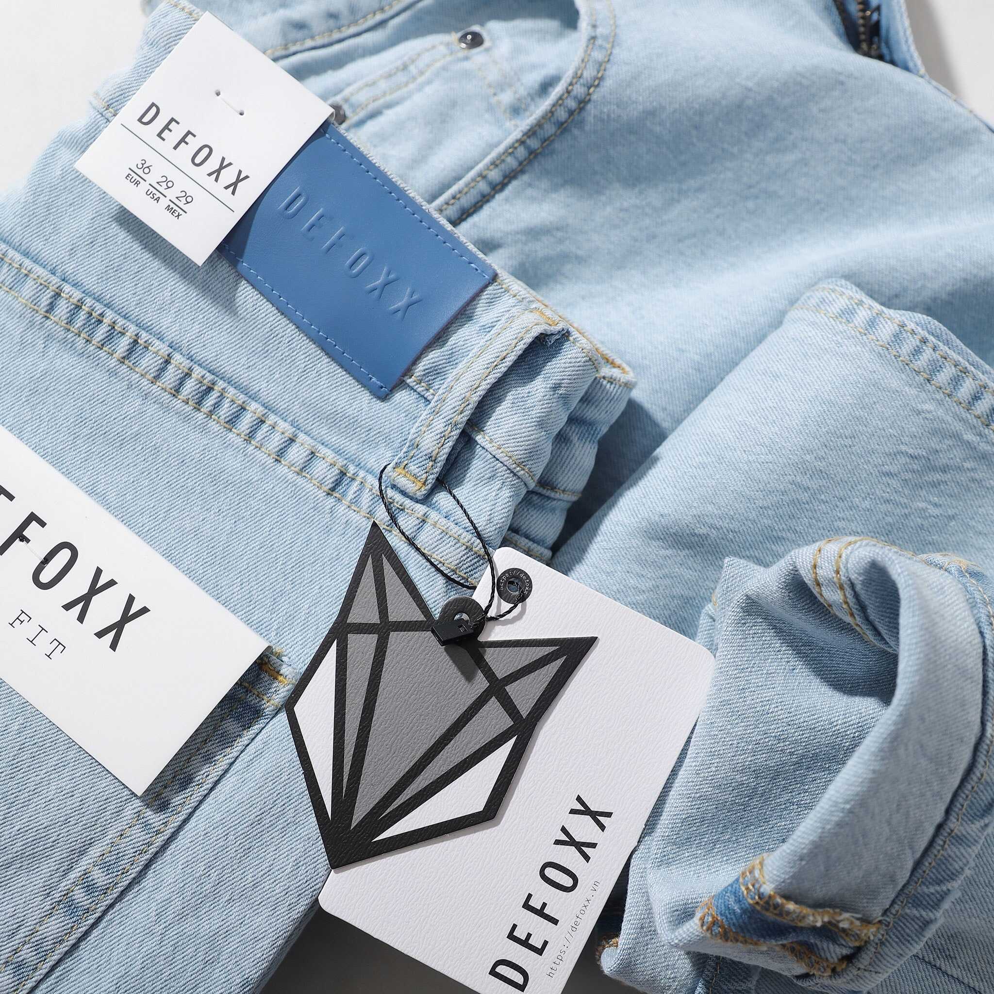 QUẦN JEANS DEFOXX XANH TRẮNG