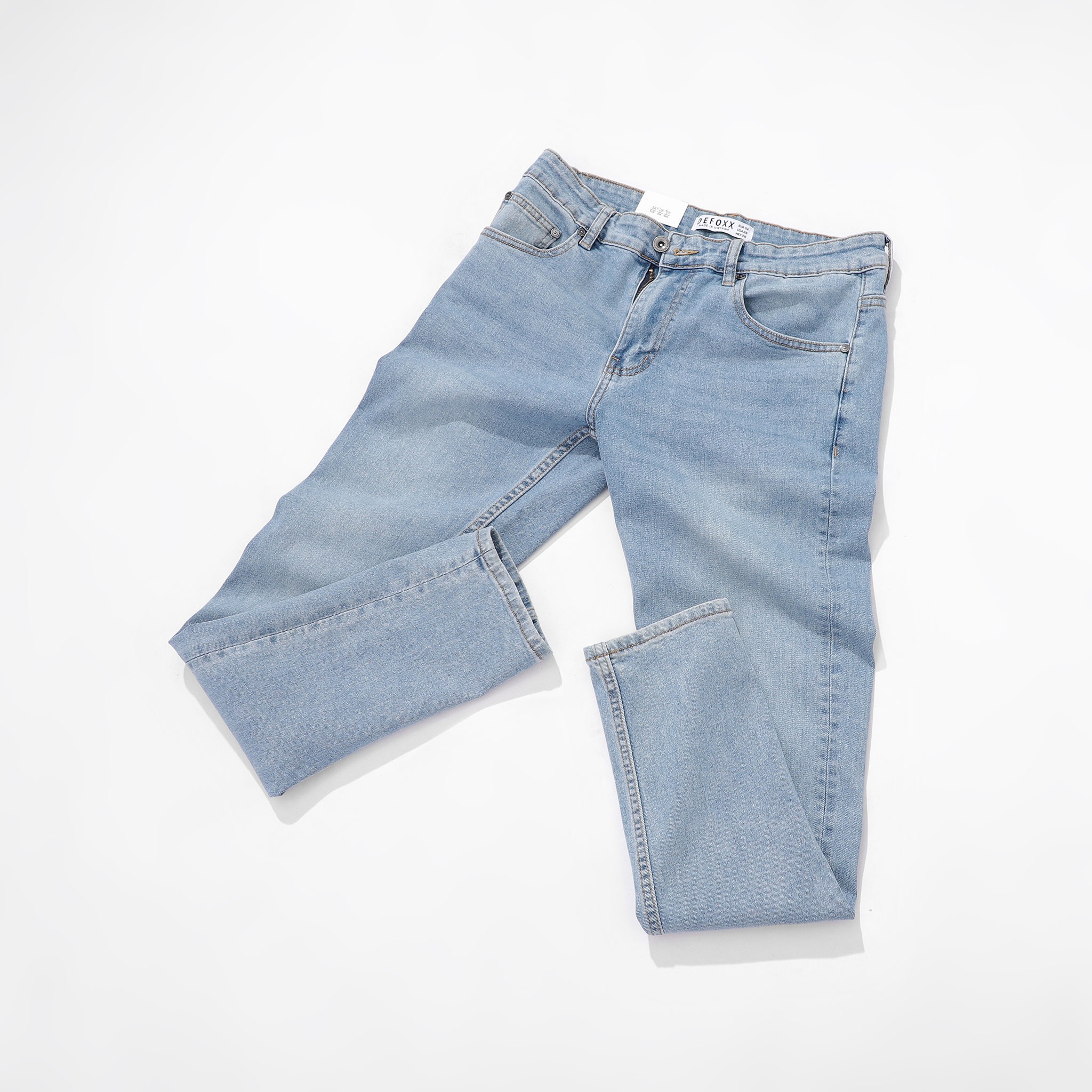 QUẦN JEANS DEFOXX XANH NHẠT WASH