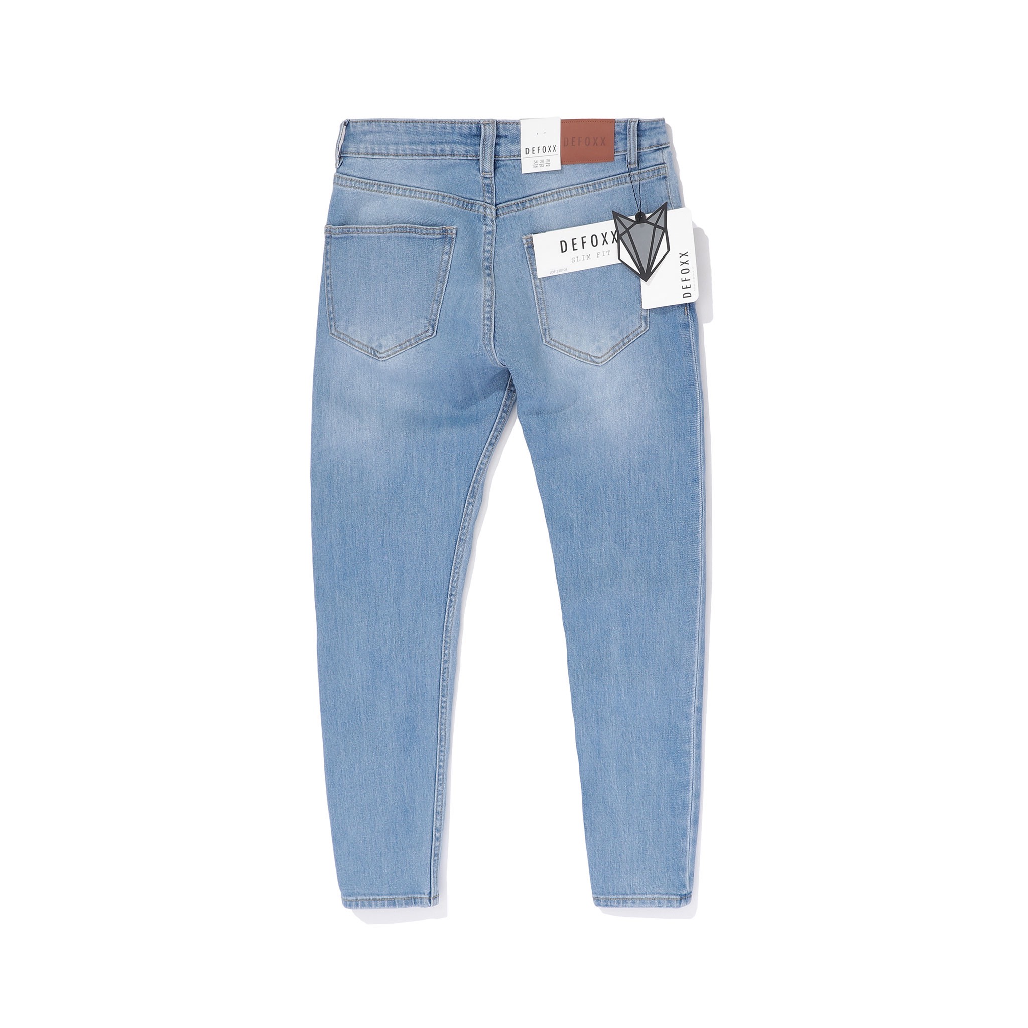 QUẦN JEANS DEFOXX XANH WASH ÉP 3D