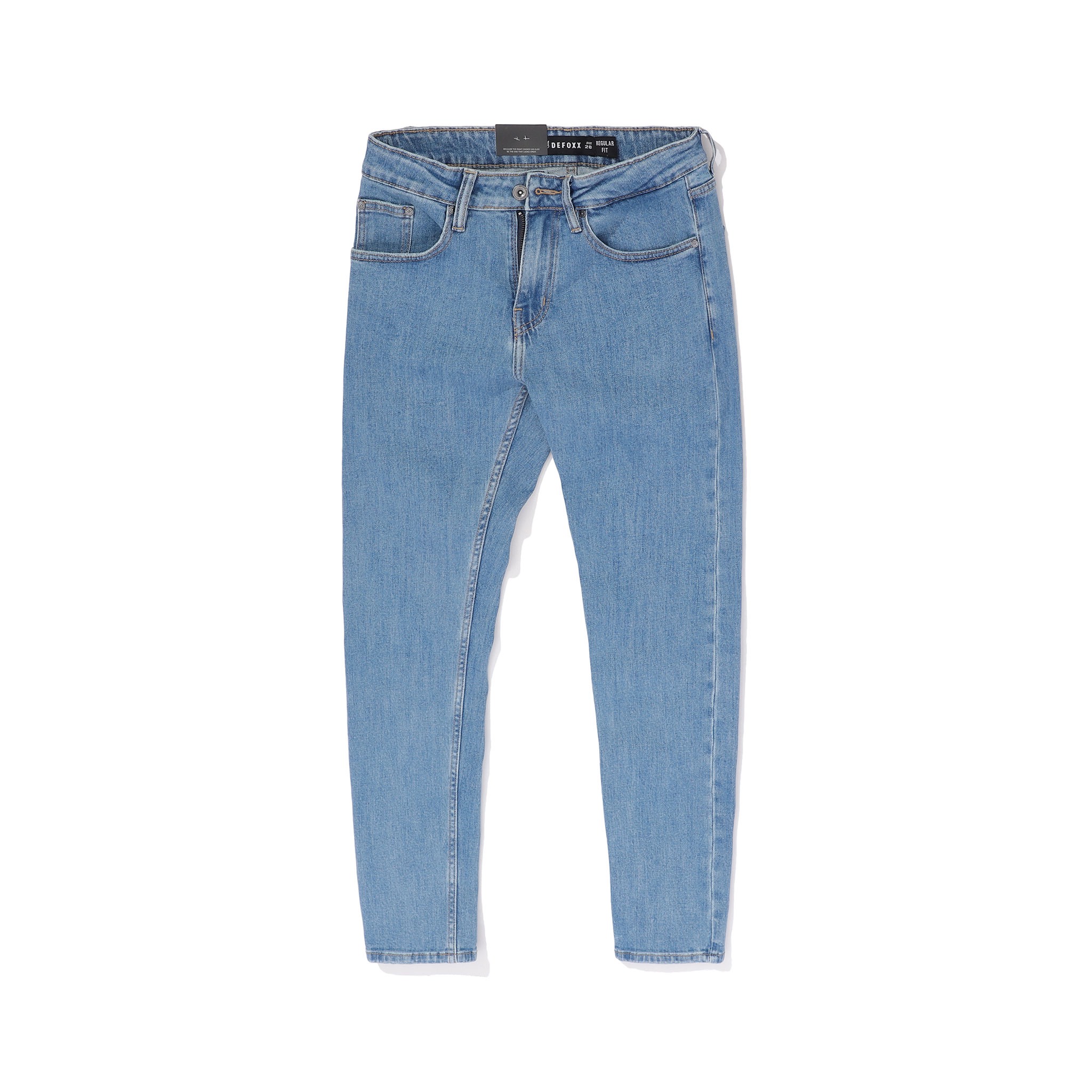 QUẦN JEANS DEFOXX REGULAR-FIT XANH TRƠN