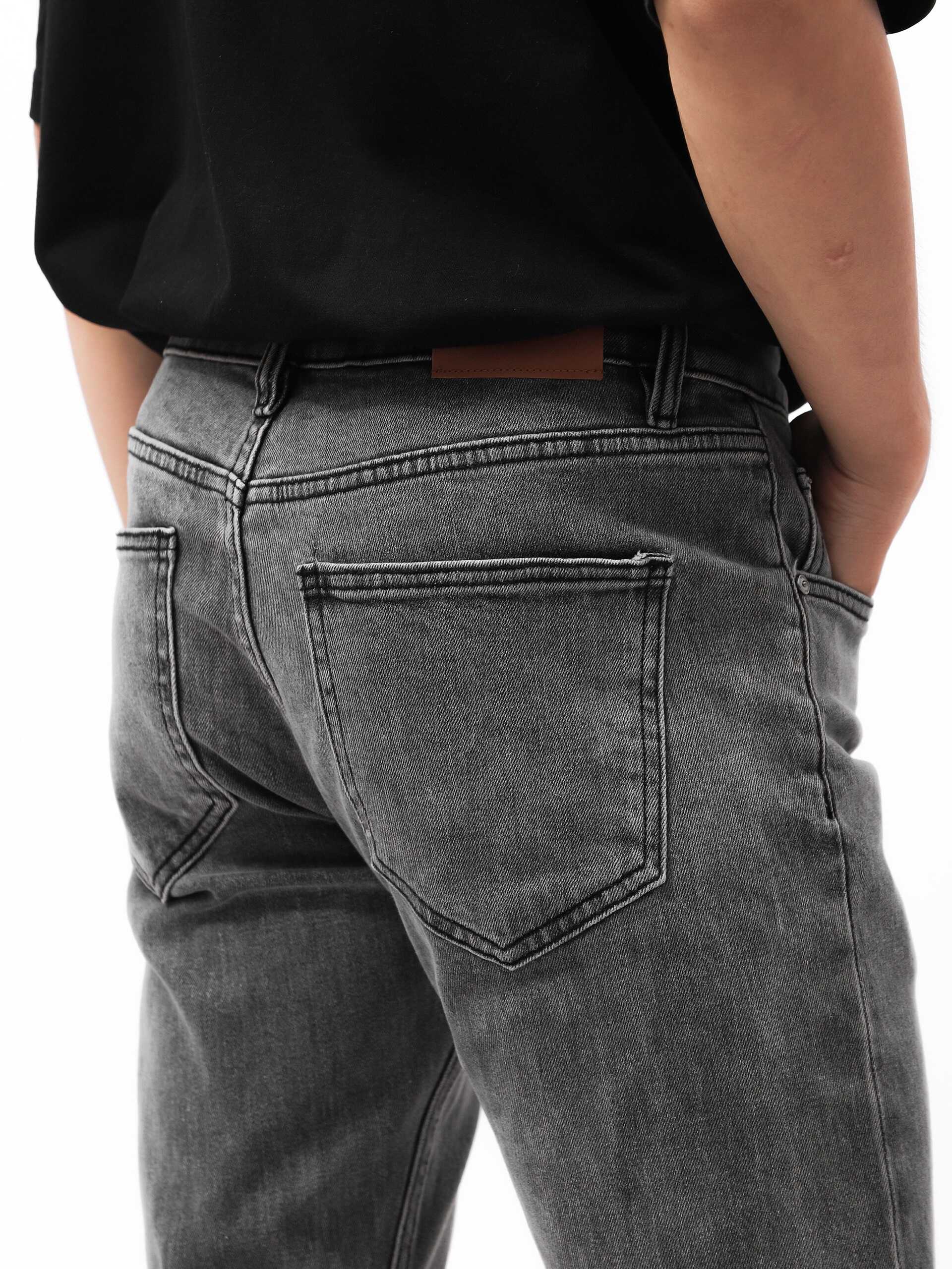 QUẦN JEANS DEFOXX REGULAR-FIT XÁM NHẠT WASH