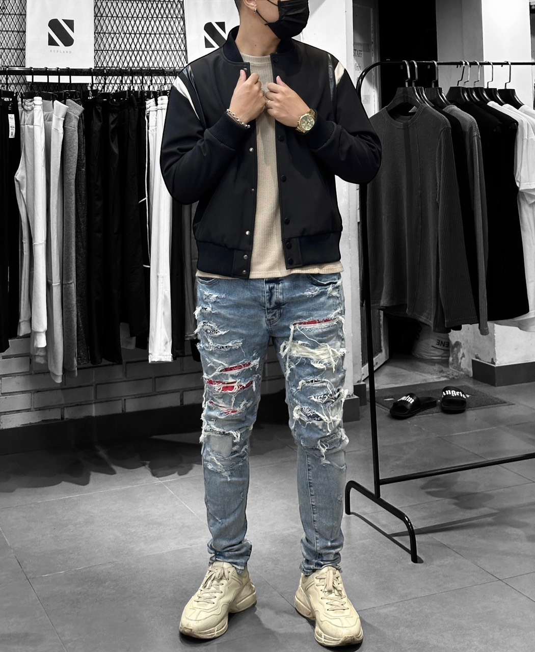 ÁO KHOÁC BOMBER KAF XẺ VAI