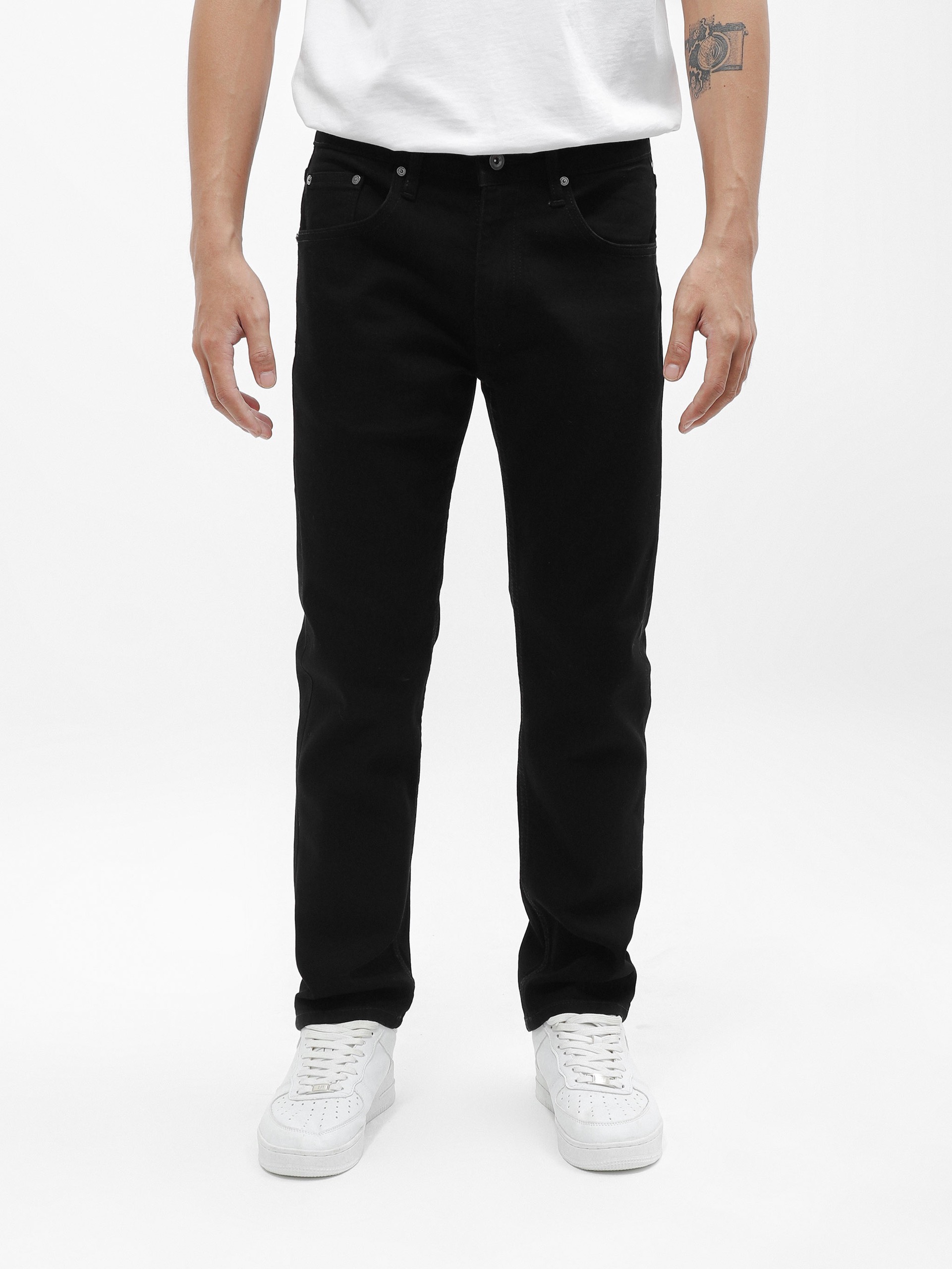 QUẦN JEANS DEFOXX ALL BLACK REGULAR-FIT