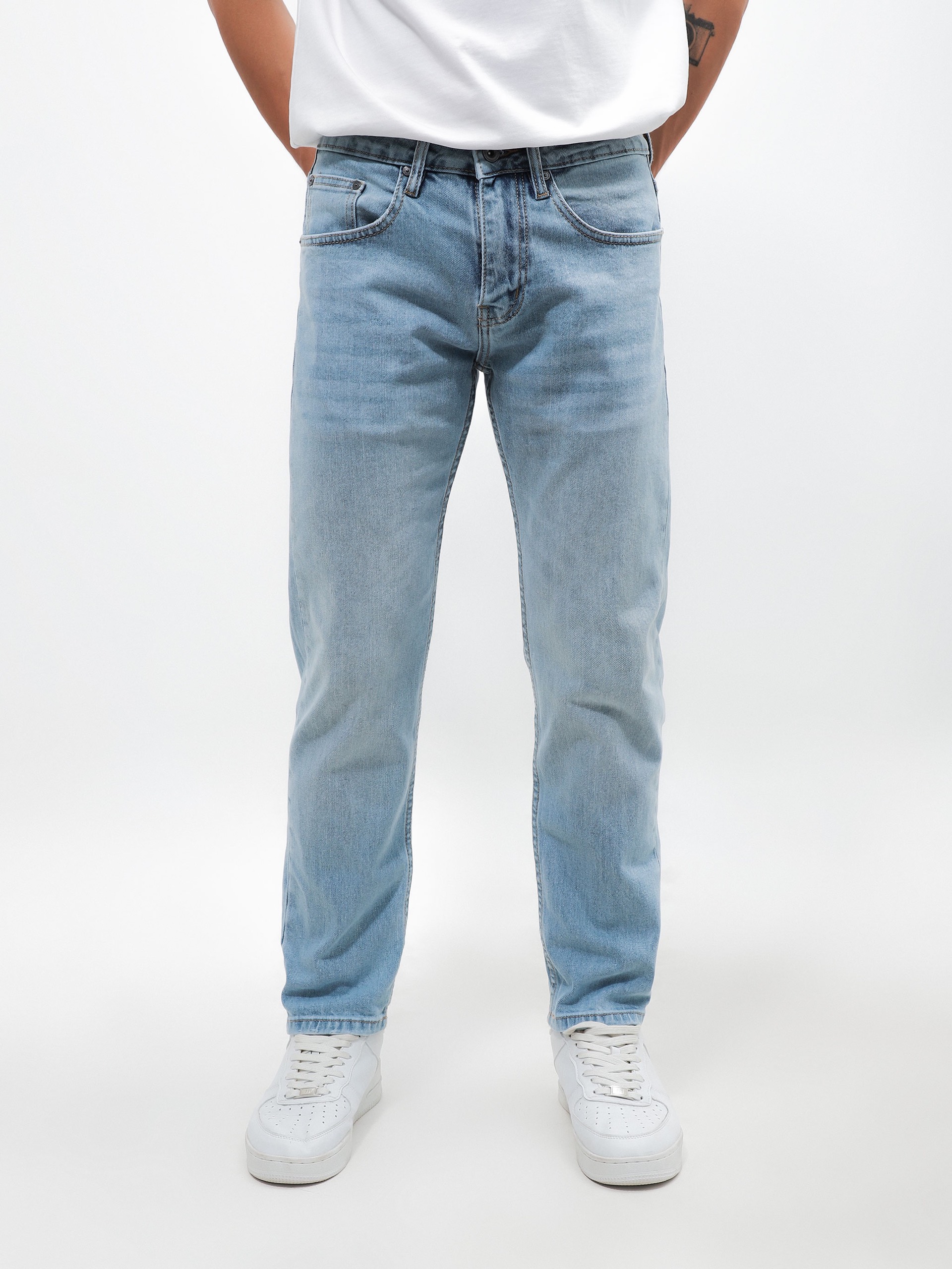QUẦN JEANS DEFOXX REGULAR-FIT XANH NHẠT