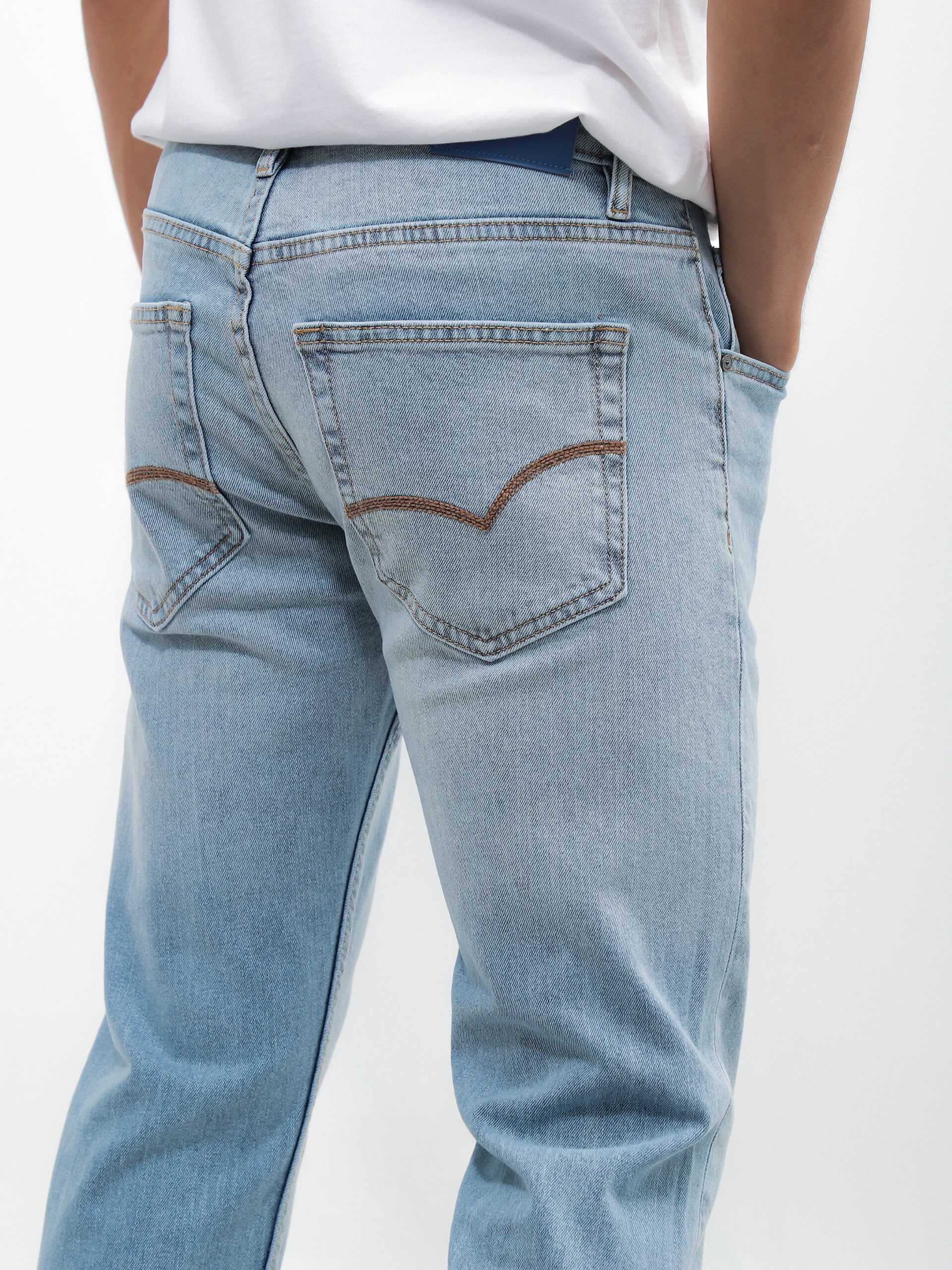 QUẦN JEANS DEFOXX REGULAR-FIT XANH NHẠT