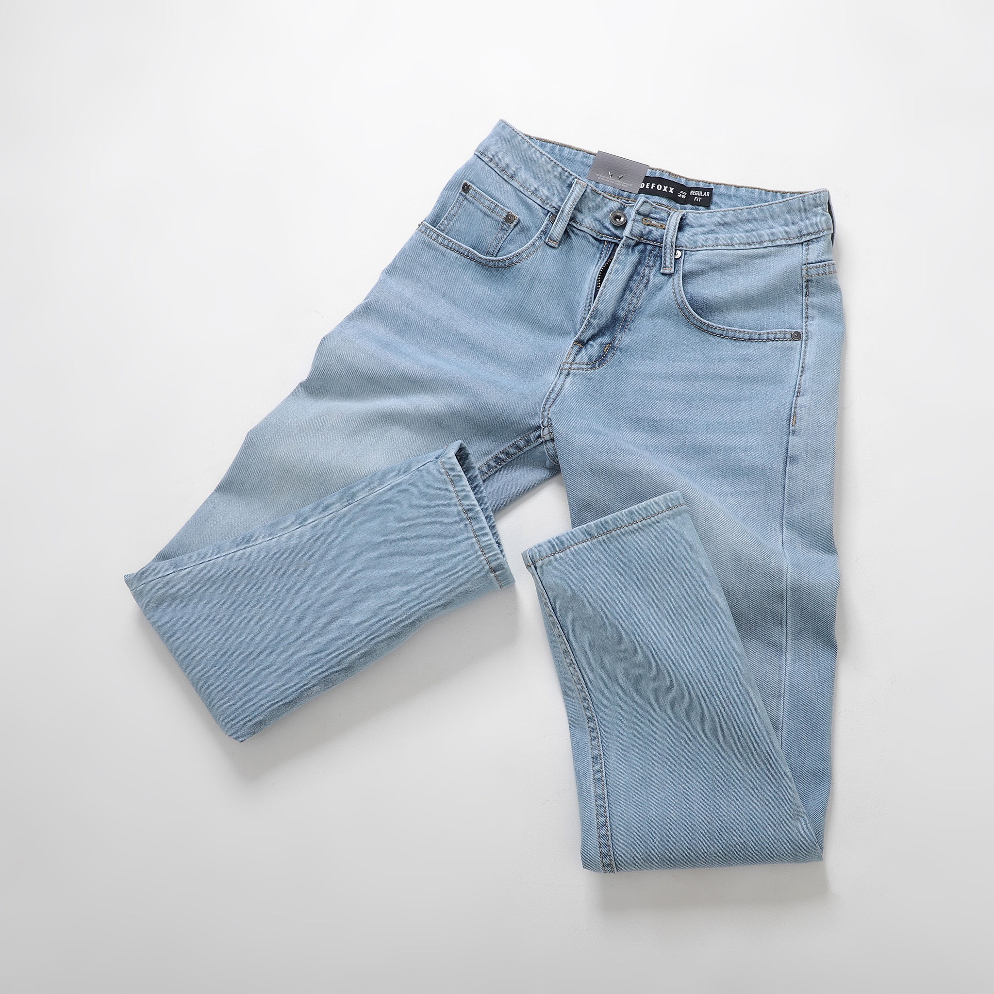 QUẦN JEANS DEFOXX REGULAR-FIT XANH NHẠT