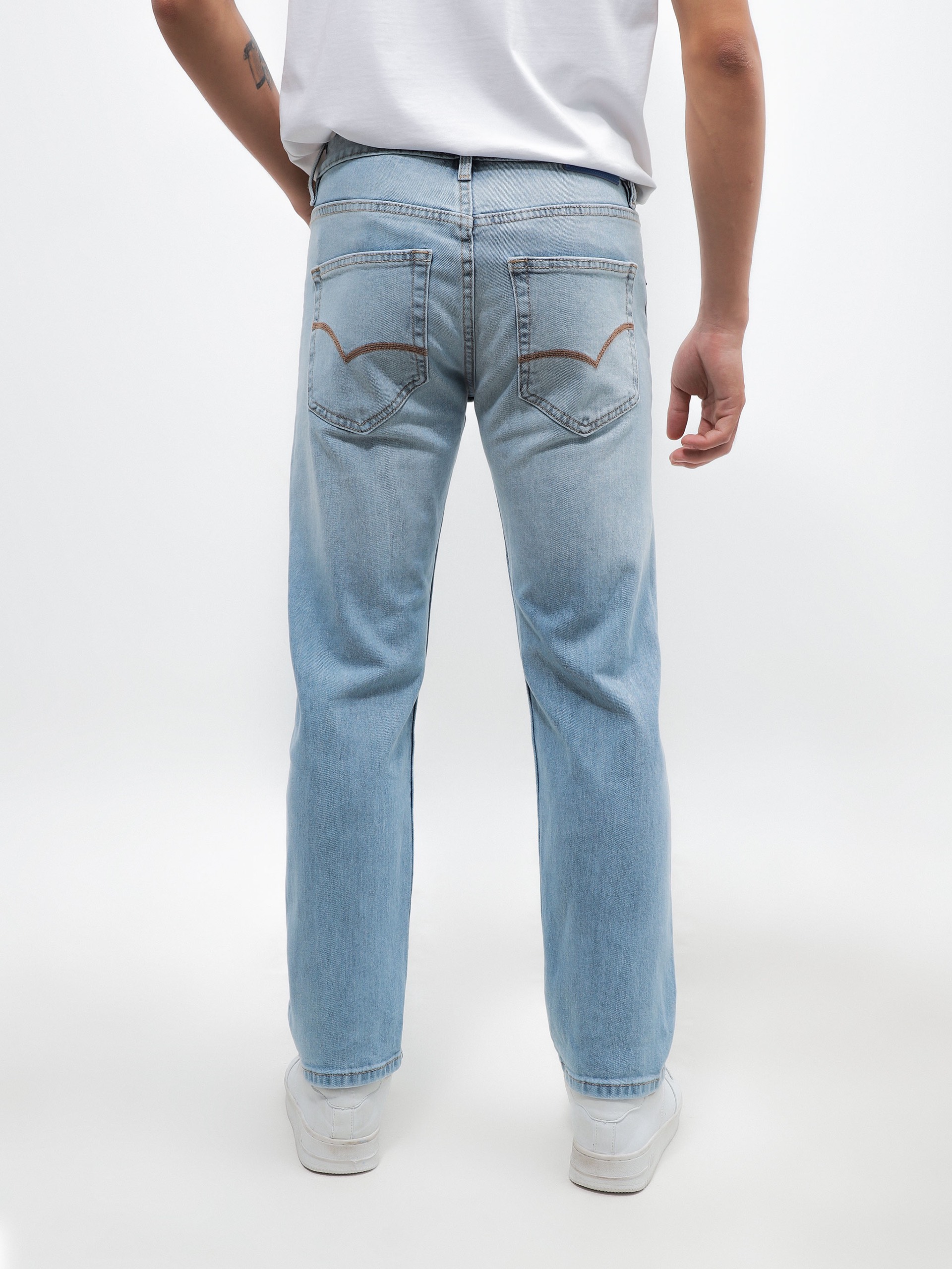QUẦN JEANS DEFOXX REGULAR-FIT XANH NHẠT