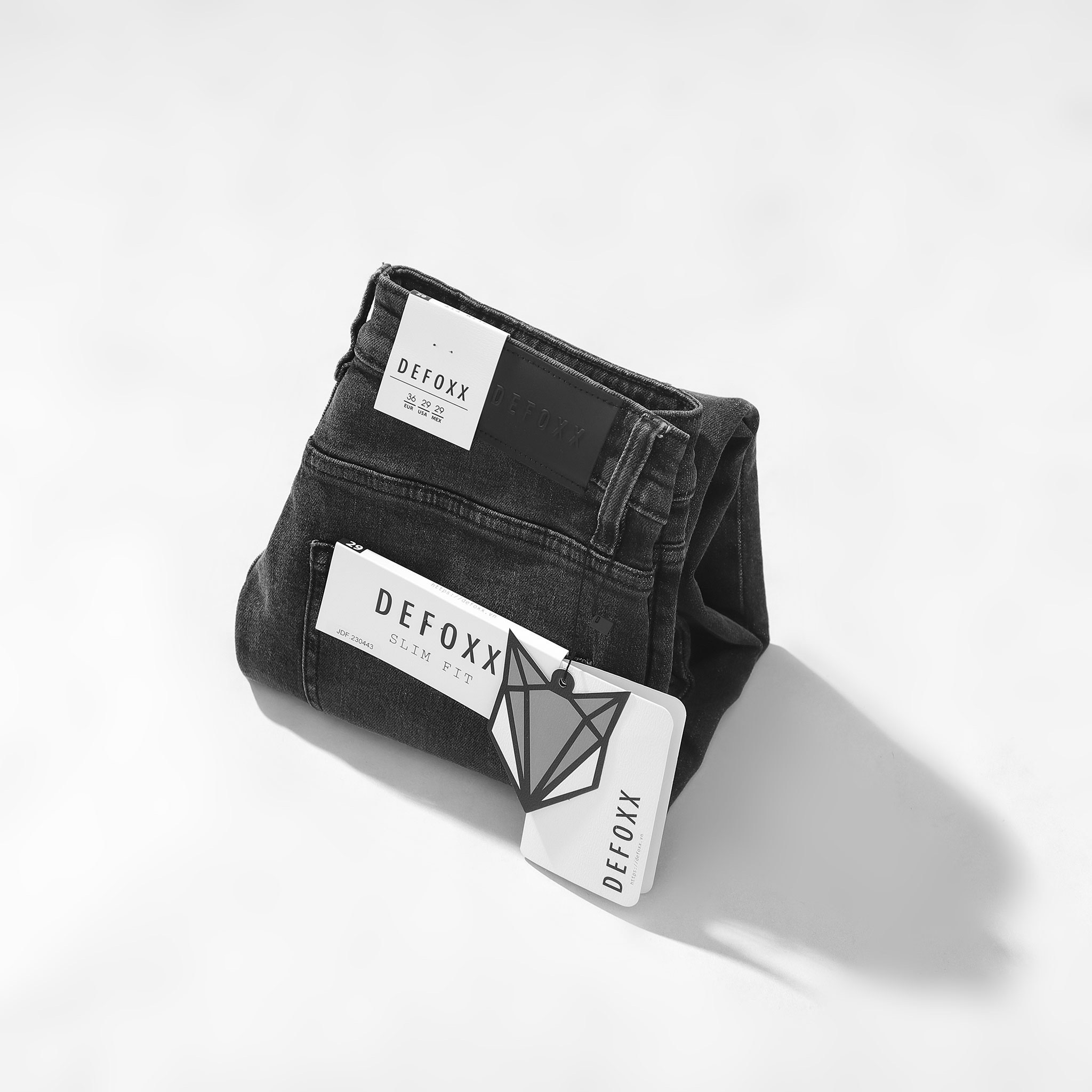 QUẦN JEANS DEFOXX XÁM WASH ÉP 3D