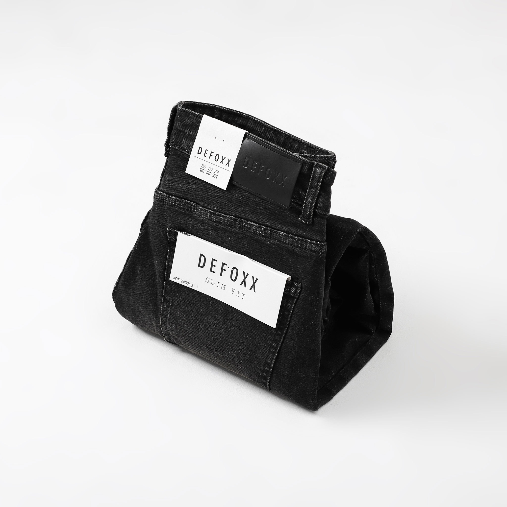 QUẦN JEANS DEFOXX ĐEN WASH BỤI