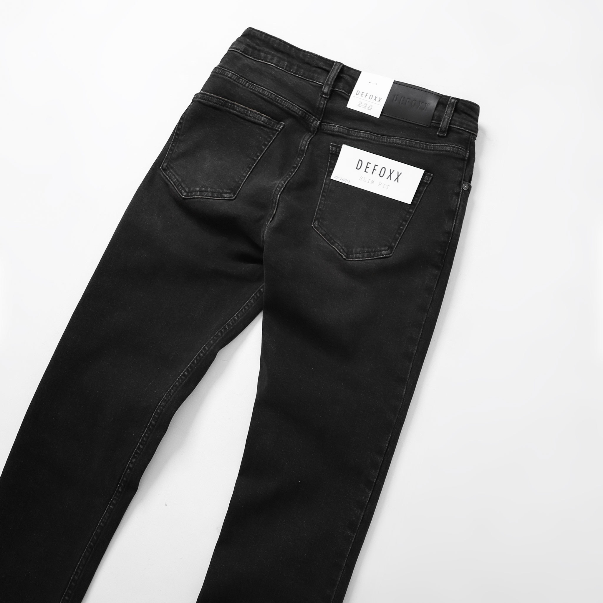 QUẦN JEANS DEFOXX ĐEN WASH BỤI