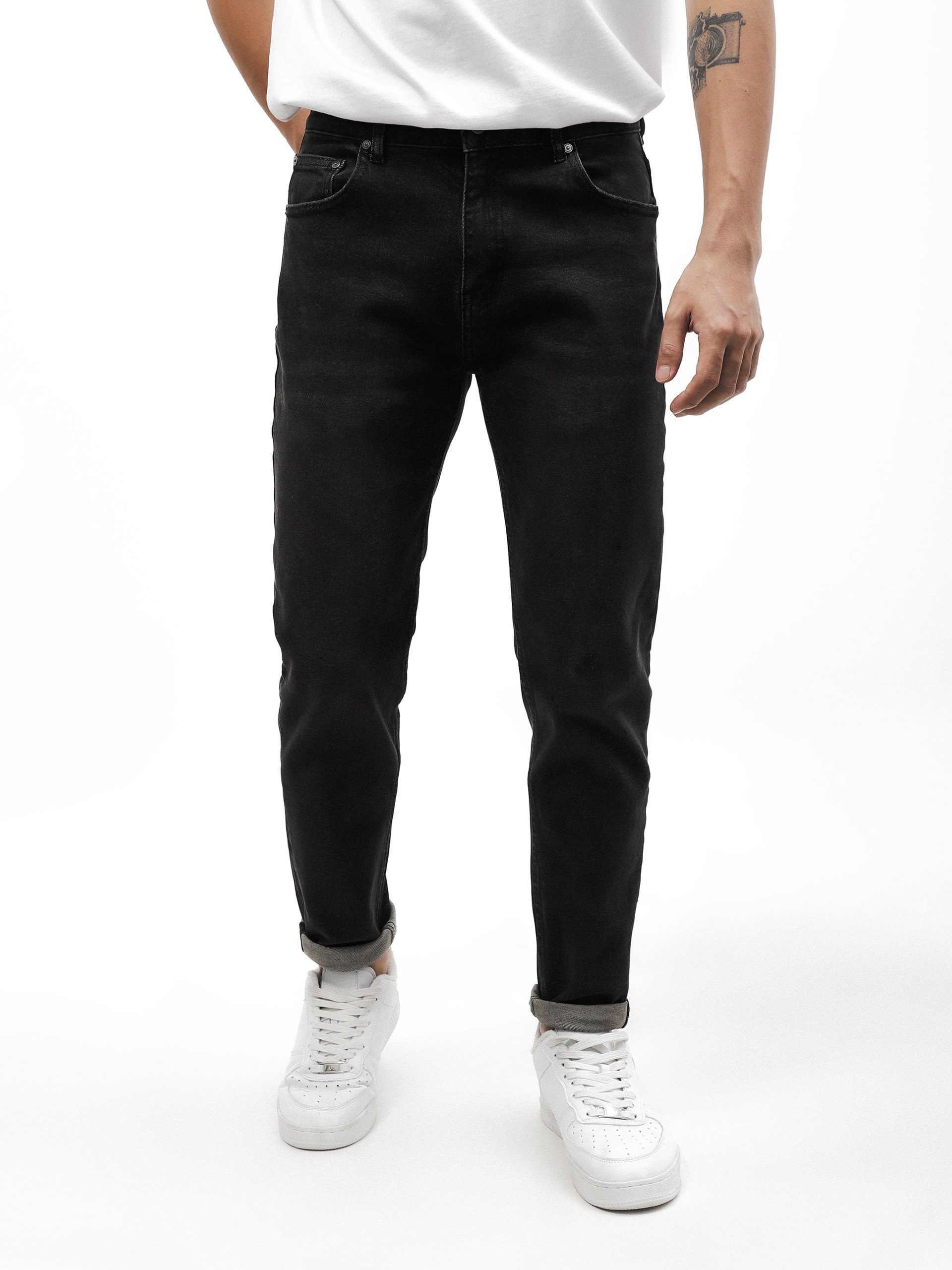 QUẦN JEANS DEFOXX ĐEN WASH BỤI