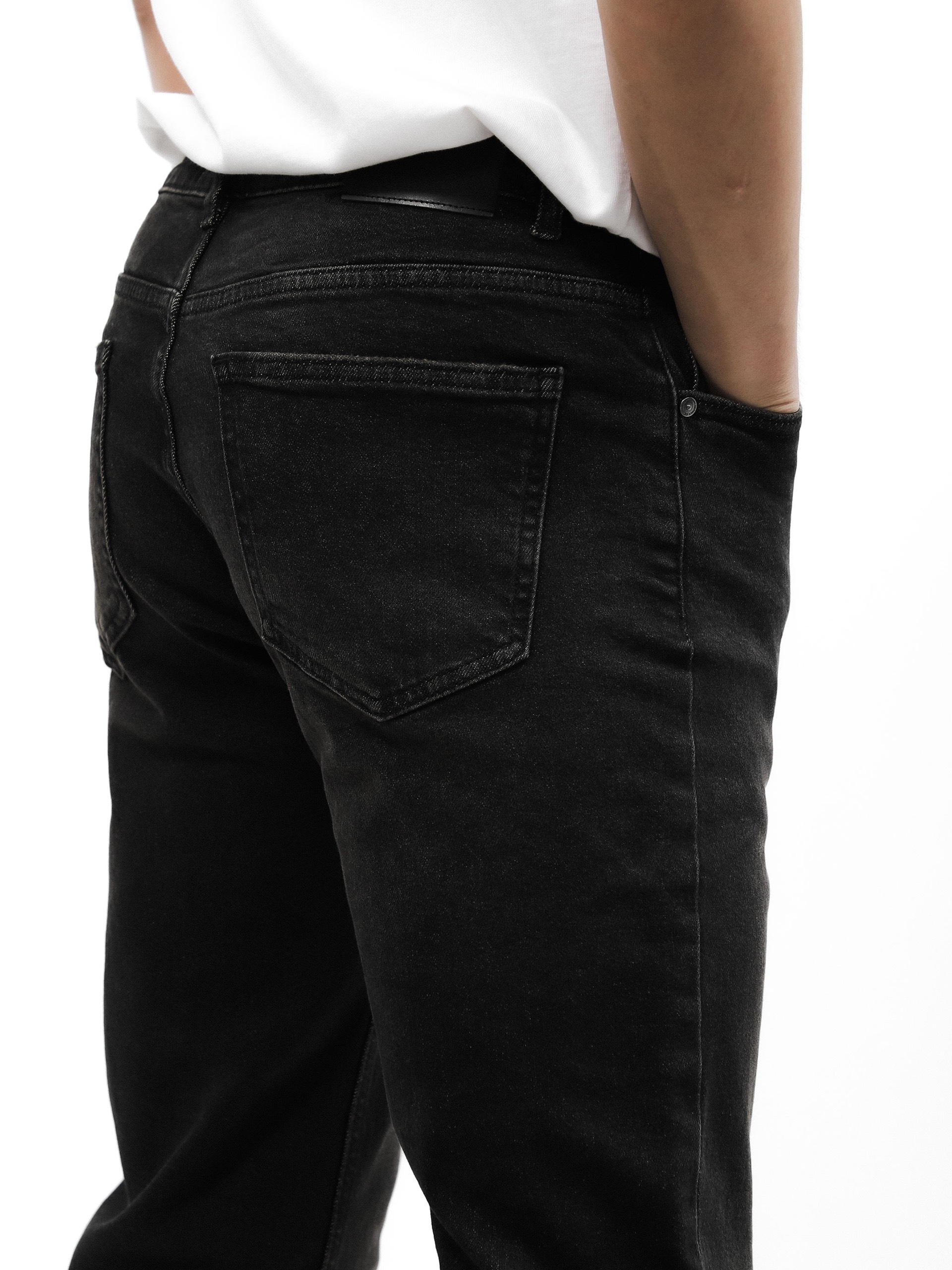 QUẦN JEANS DEFOXX ĐEN WASH BỤI