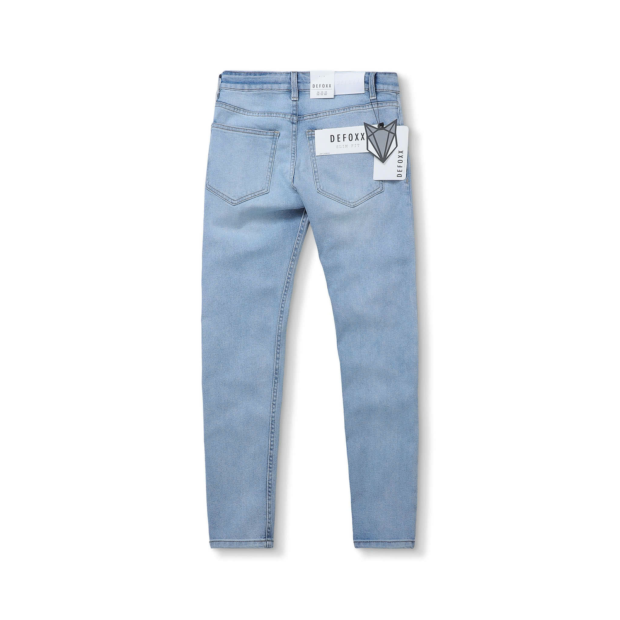 QUẦN JEANS DEFOXX XANH NHẠT CÀO RÁCH
