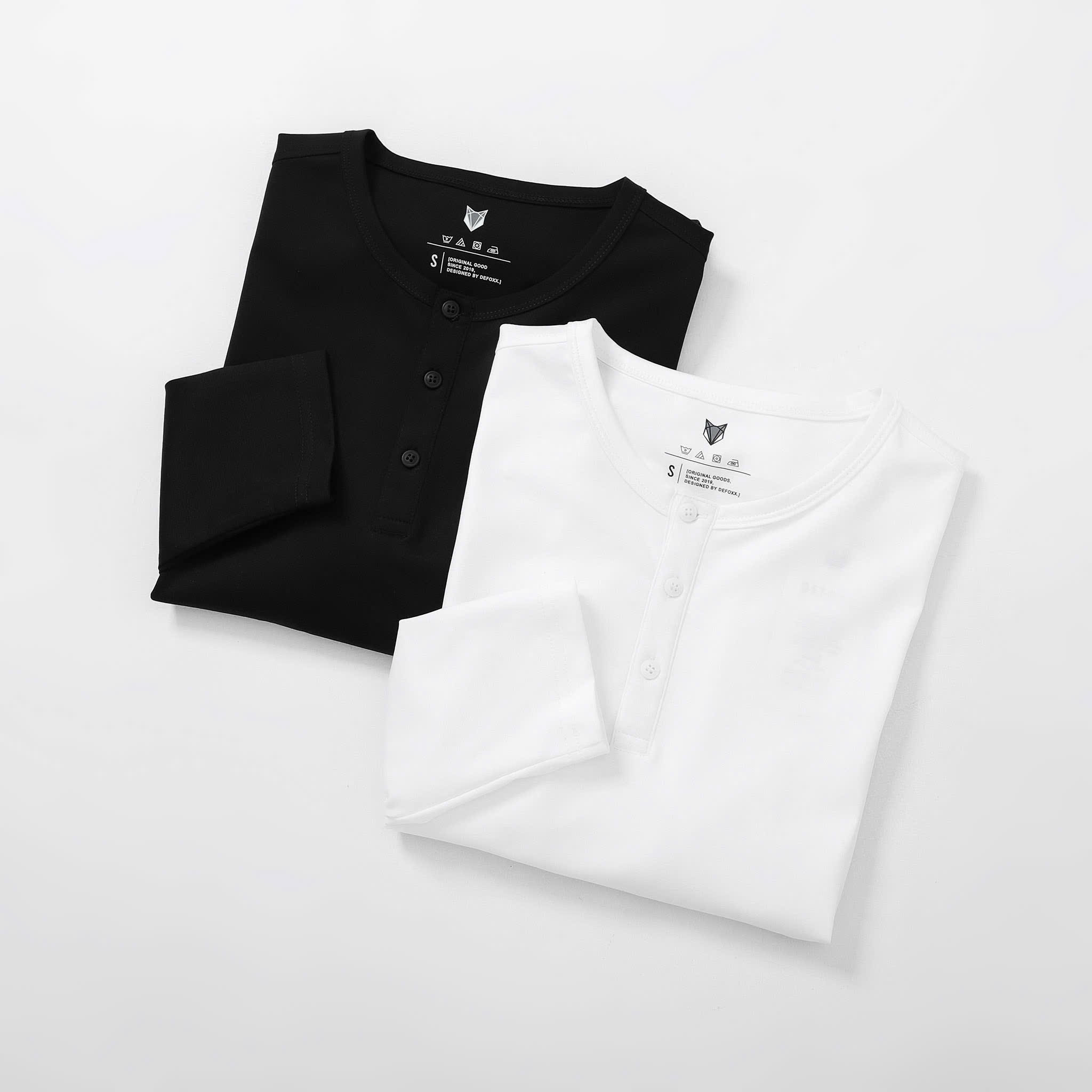ÁO HENLEY DEFOXX DỆT CHÉO