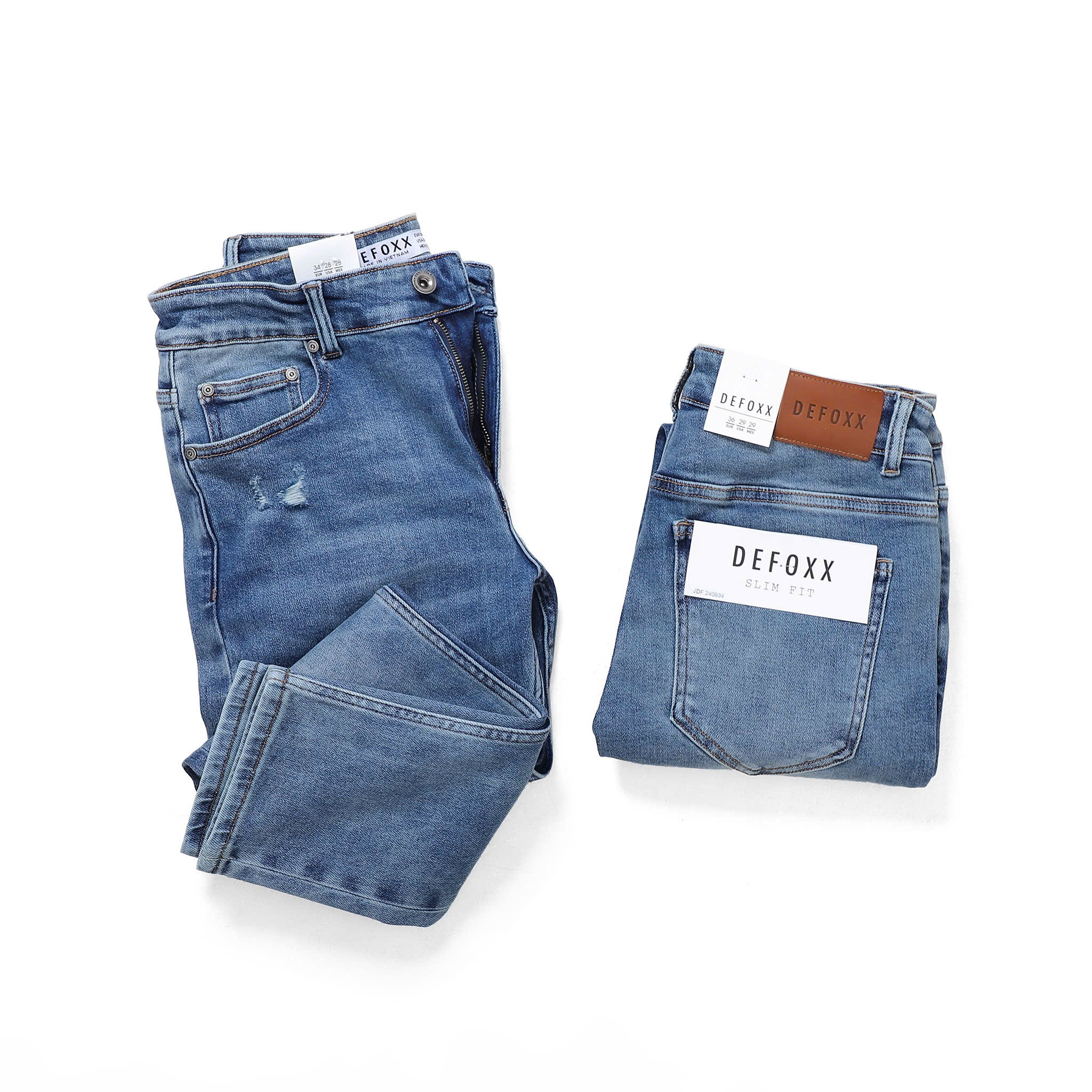 QUẦN JEANS DEFOXX XANH ZICZAC