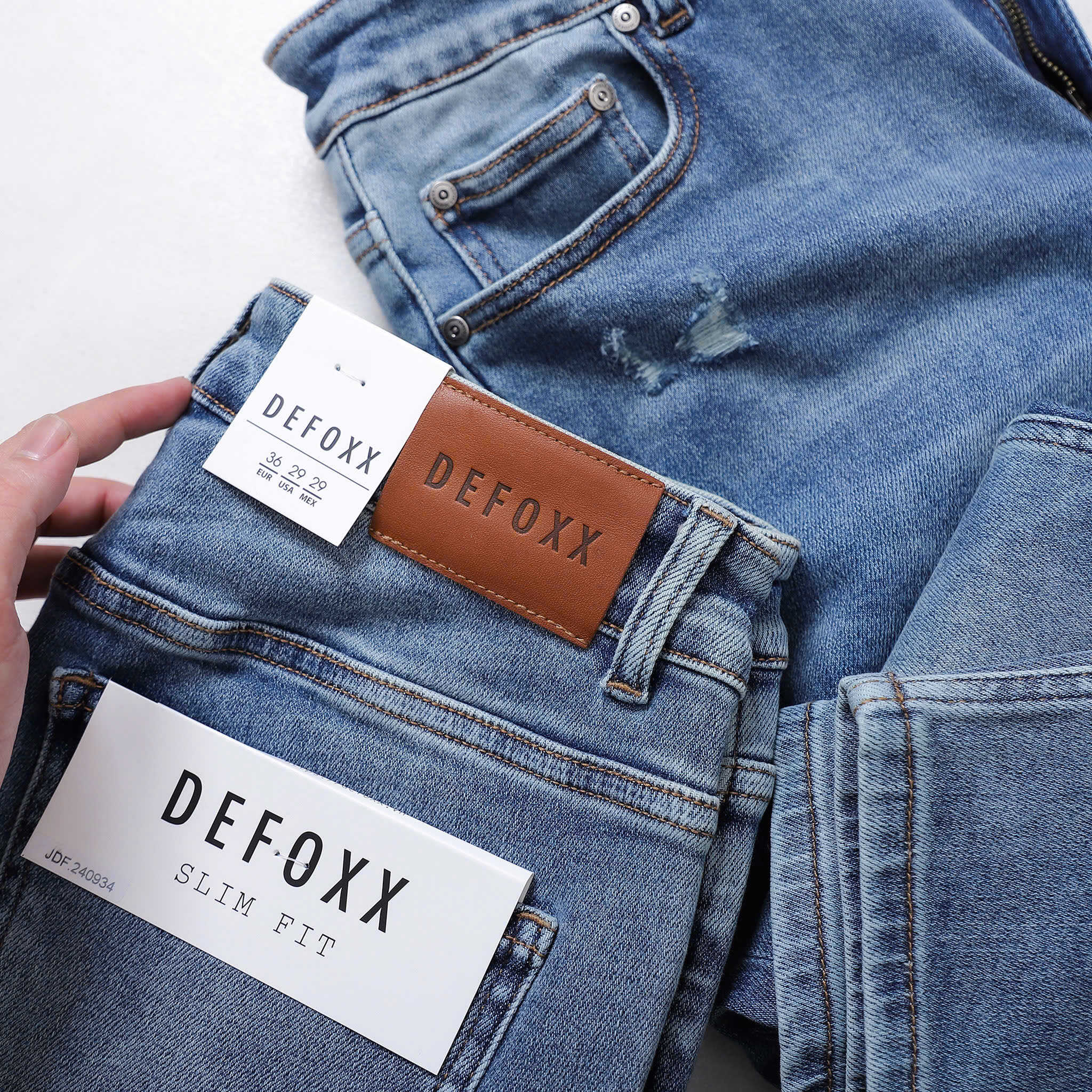 QUẦN JEANS DEFOXX XANH ZICZAC