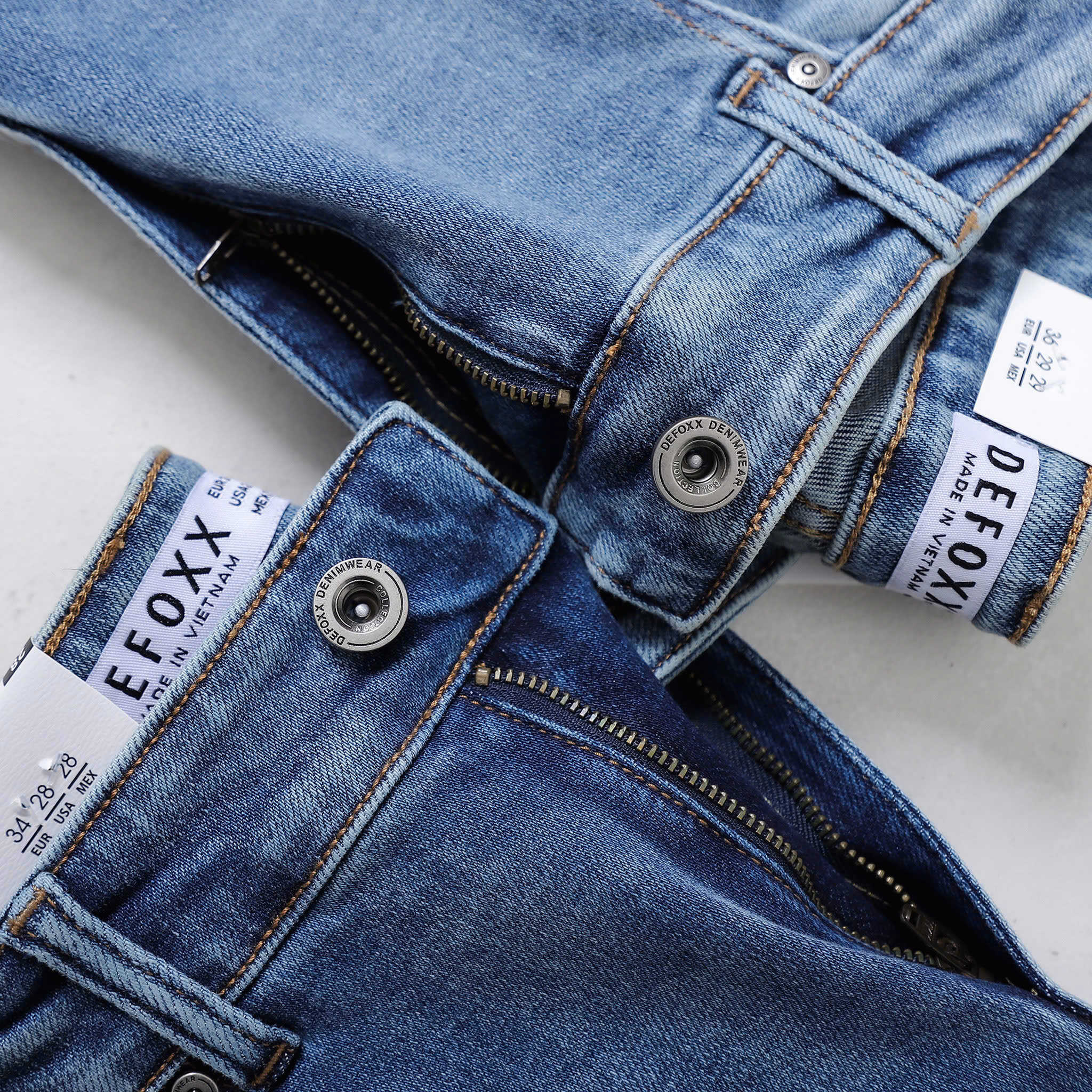QUẦN JEANS DEFOXX XANH ZICZAC