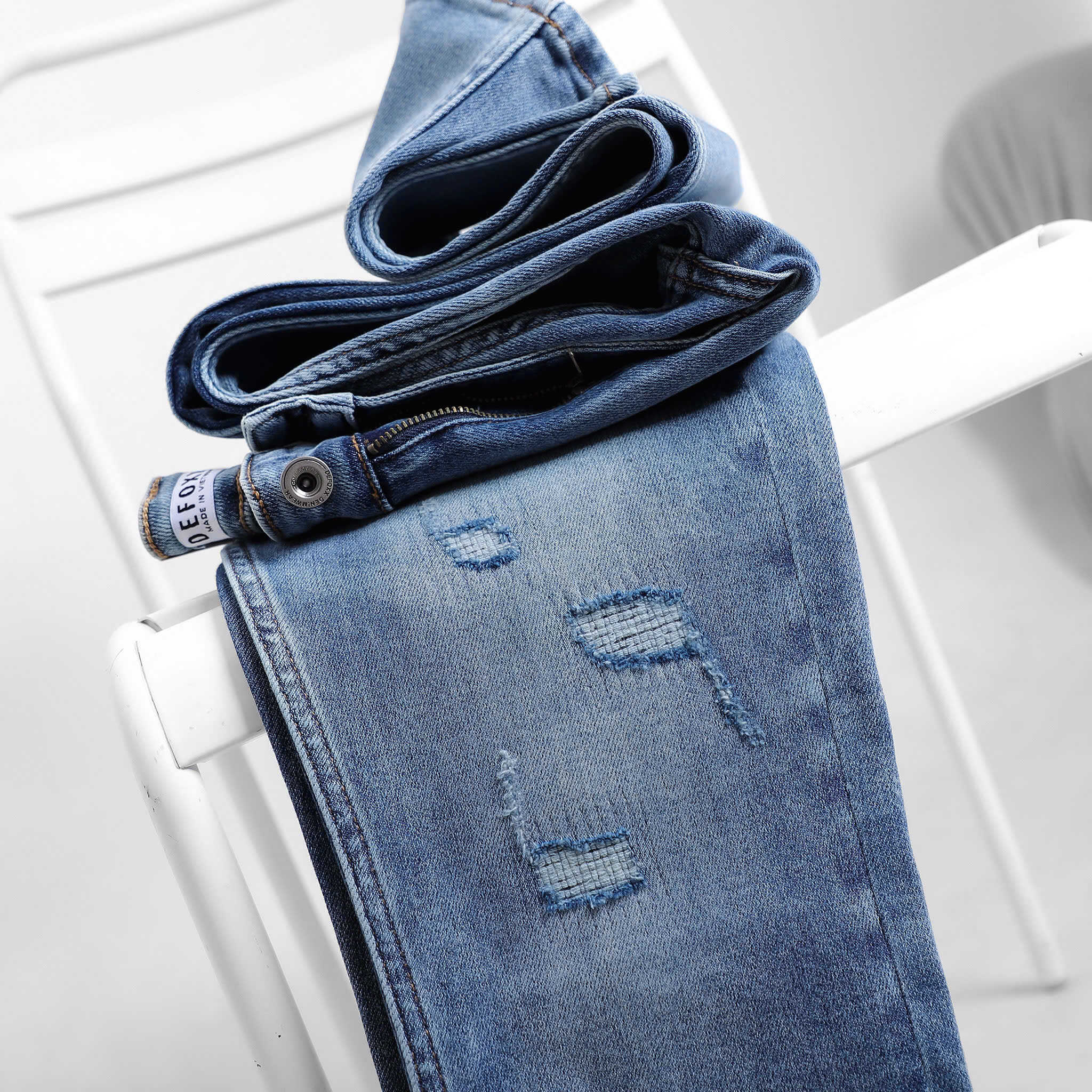 QUẦN JEANS DEFOXX XANH ZICZAC